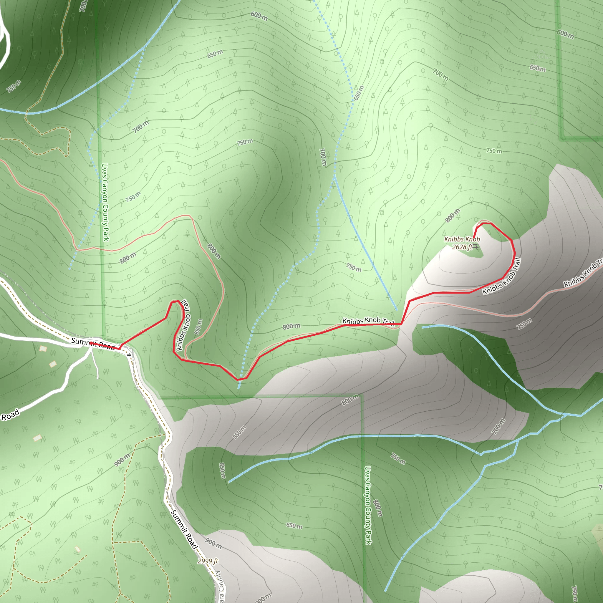 Knibbs Knob Trail mobile static map