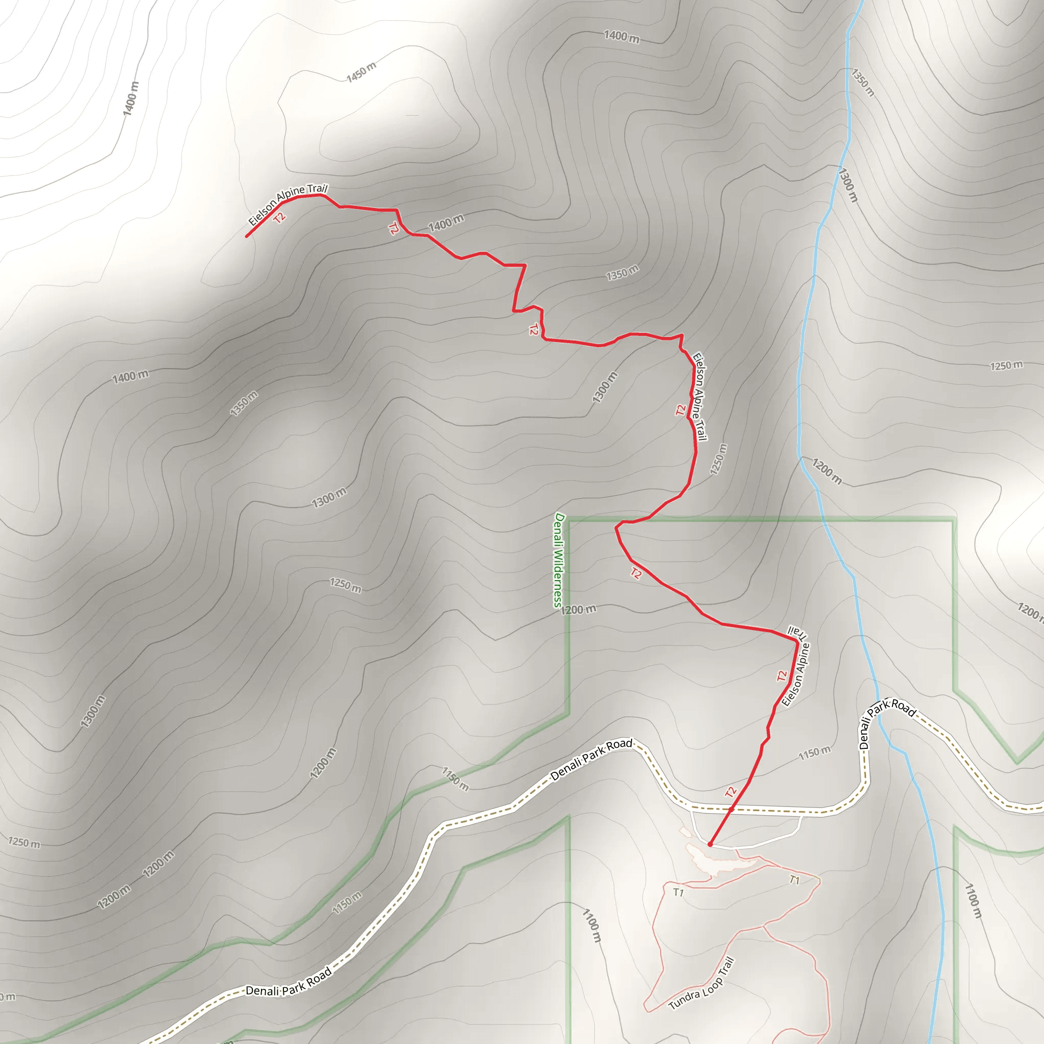 Eielson Alpine Trail mobile static map