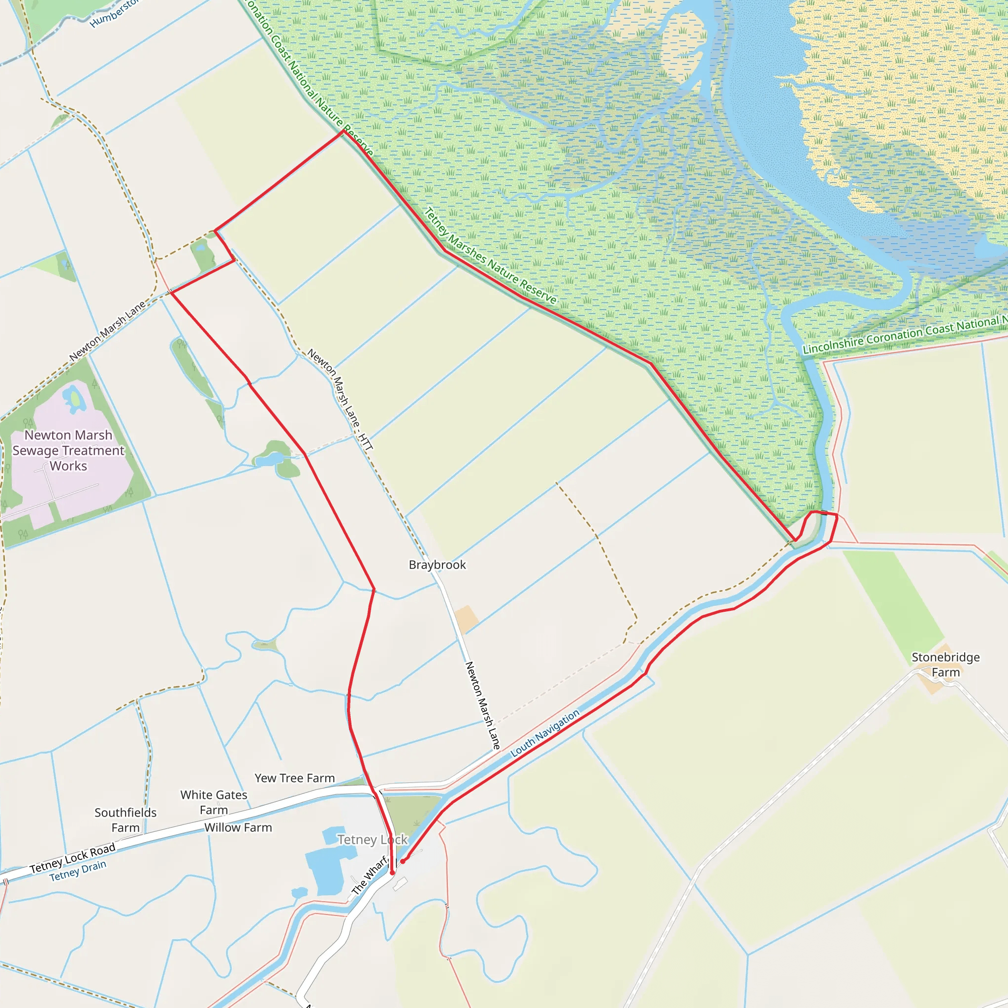Tetney Lock and the Humber Estuary mobile static map
