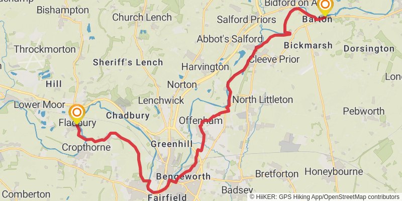 Shakespeare's Avon Way stage 6 Map