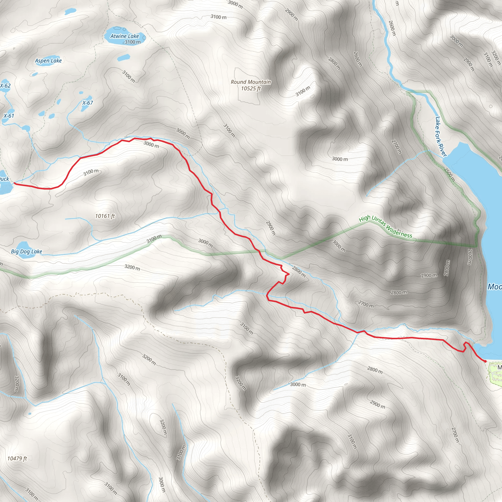 Brown Duck Lake Trail mobile static map