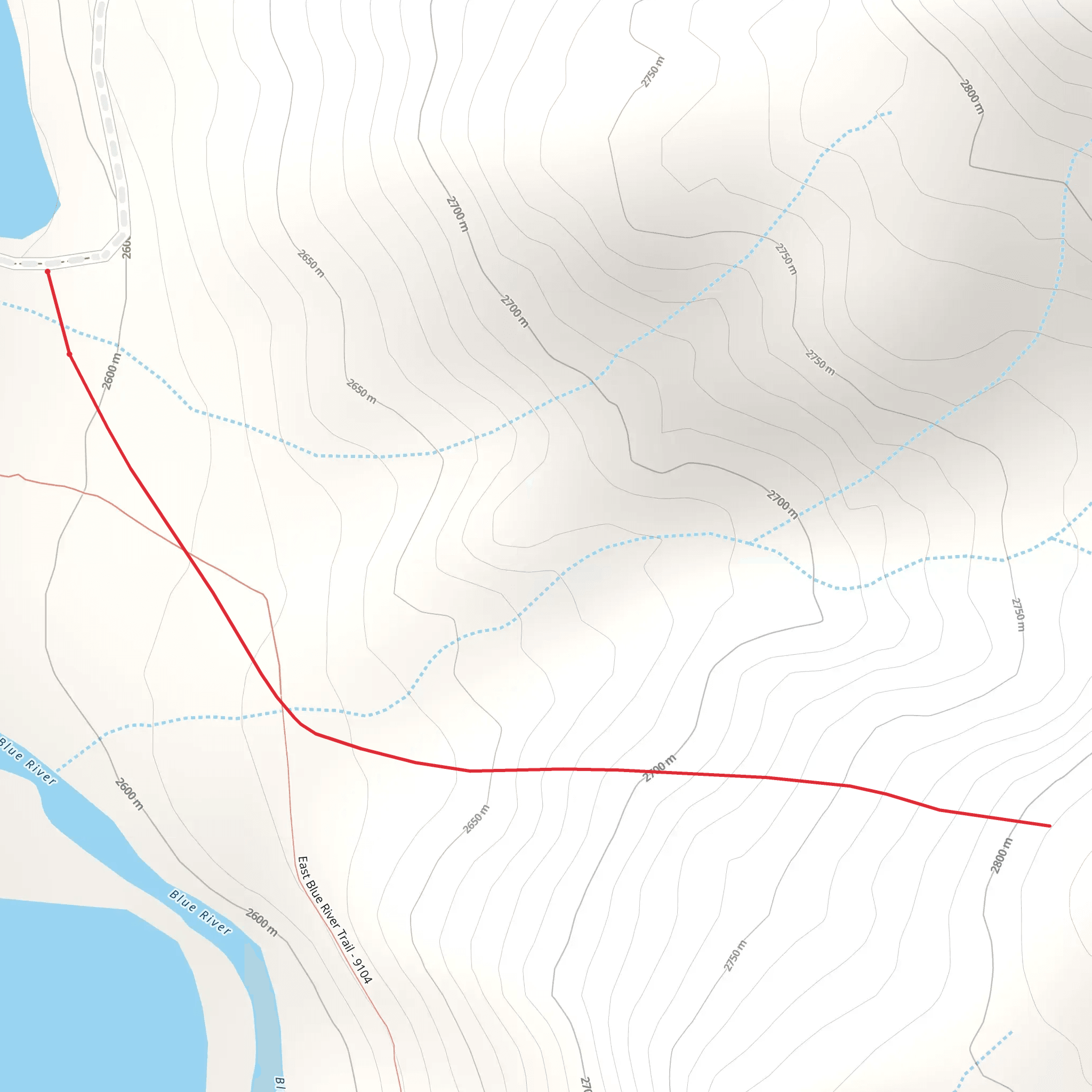Bushee Creek Trail mobile static map