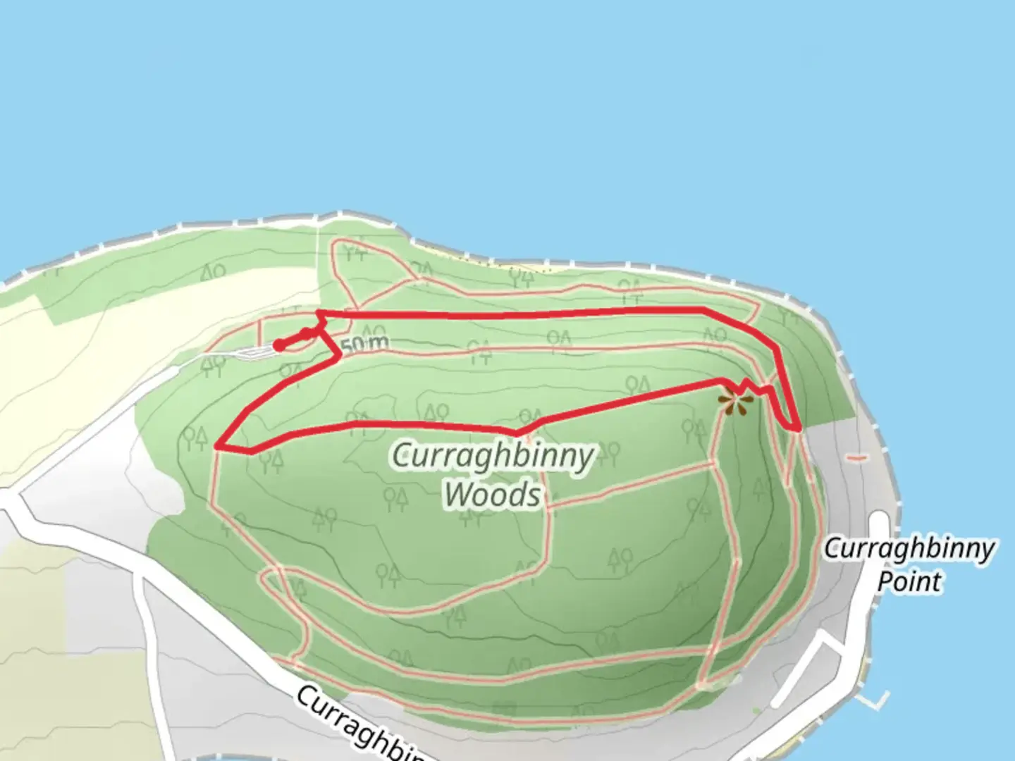 An image depicting the trail Giant's Grave Trail and its surrounding area.