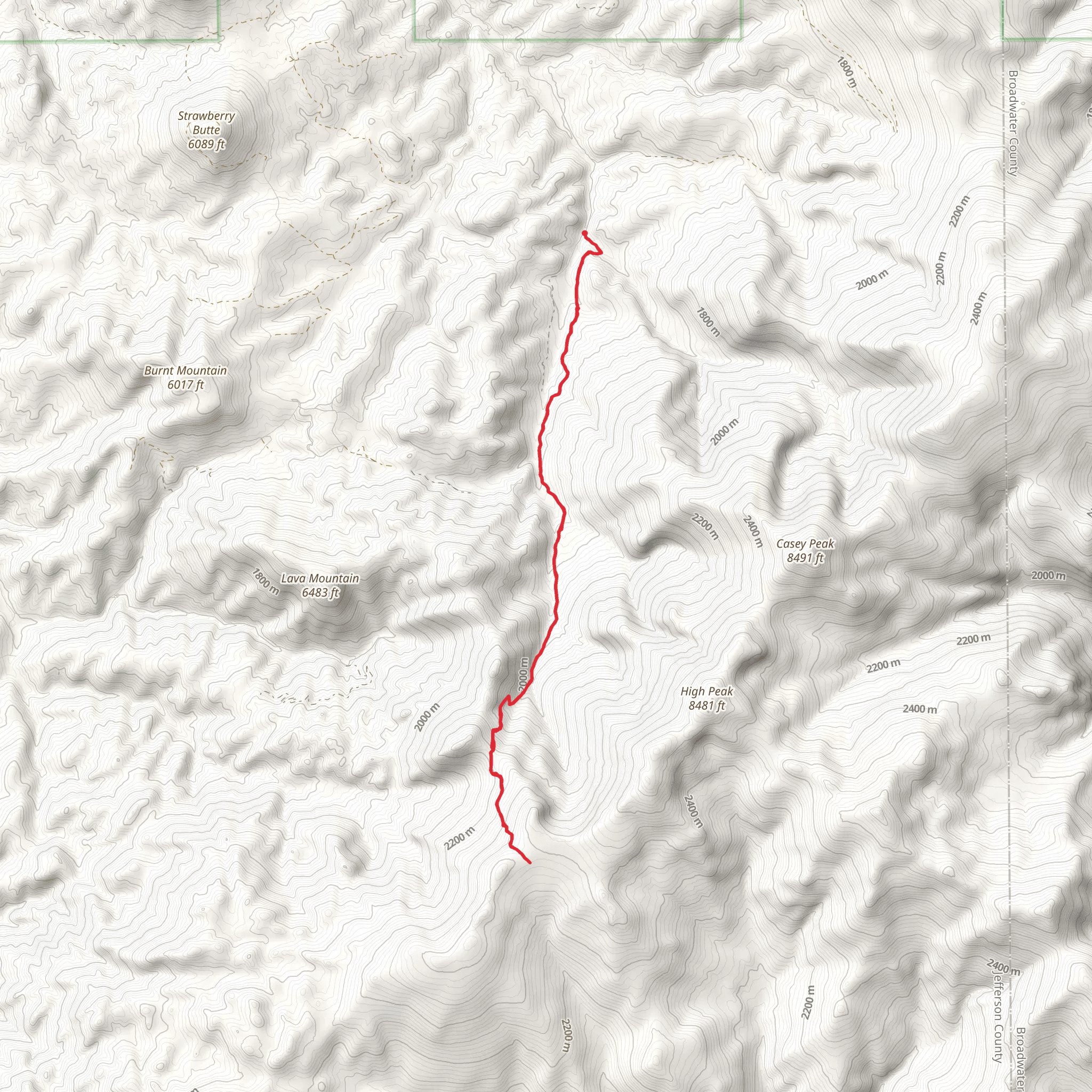 McClellan Creek Trail mobile static map