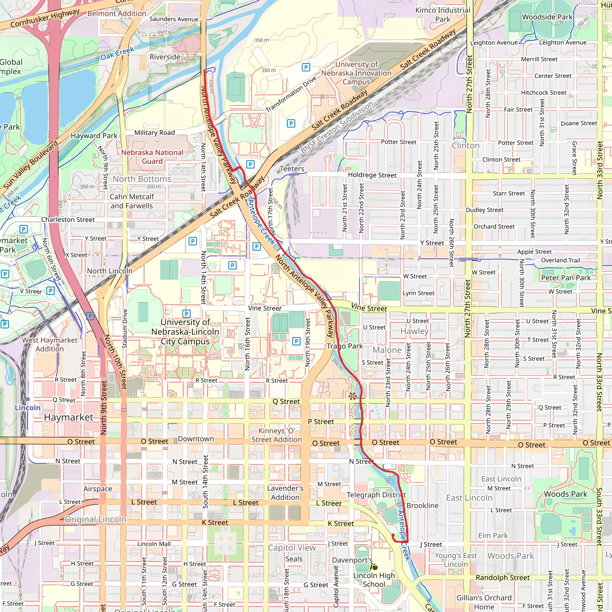 Antelope Valley Trail mobile static map