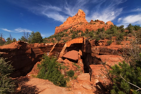 An image depicting the trail Ant Hill Loop via Soldier Pass Trail and its surrounding area.