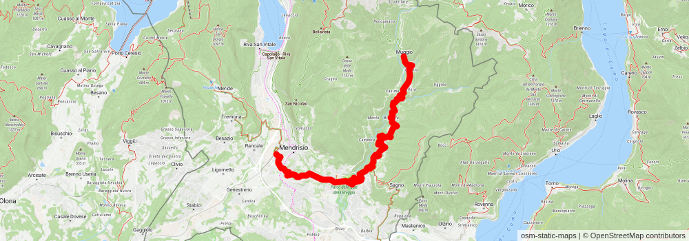 Sentiero Lago di Lugano stage 11 Map