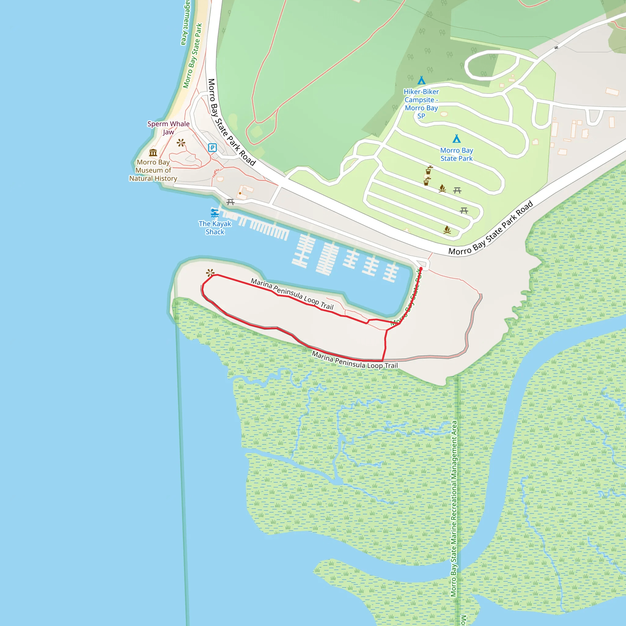 Marina Peninsula Loop Trail mobile static map