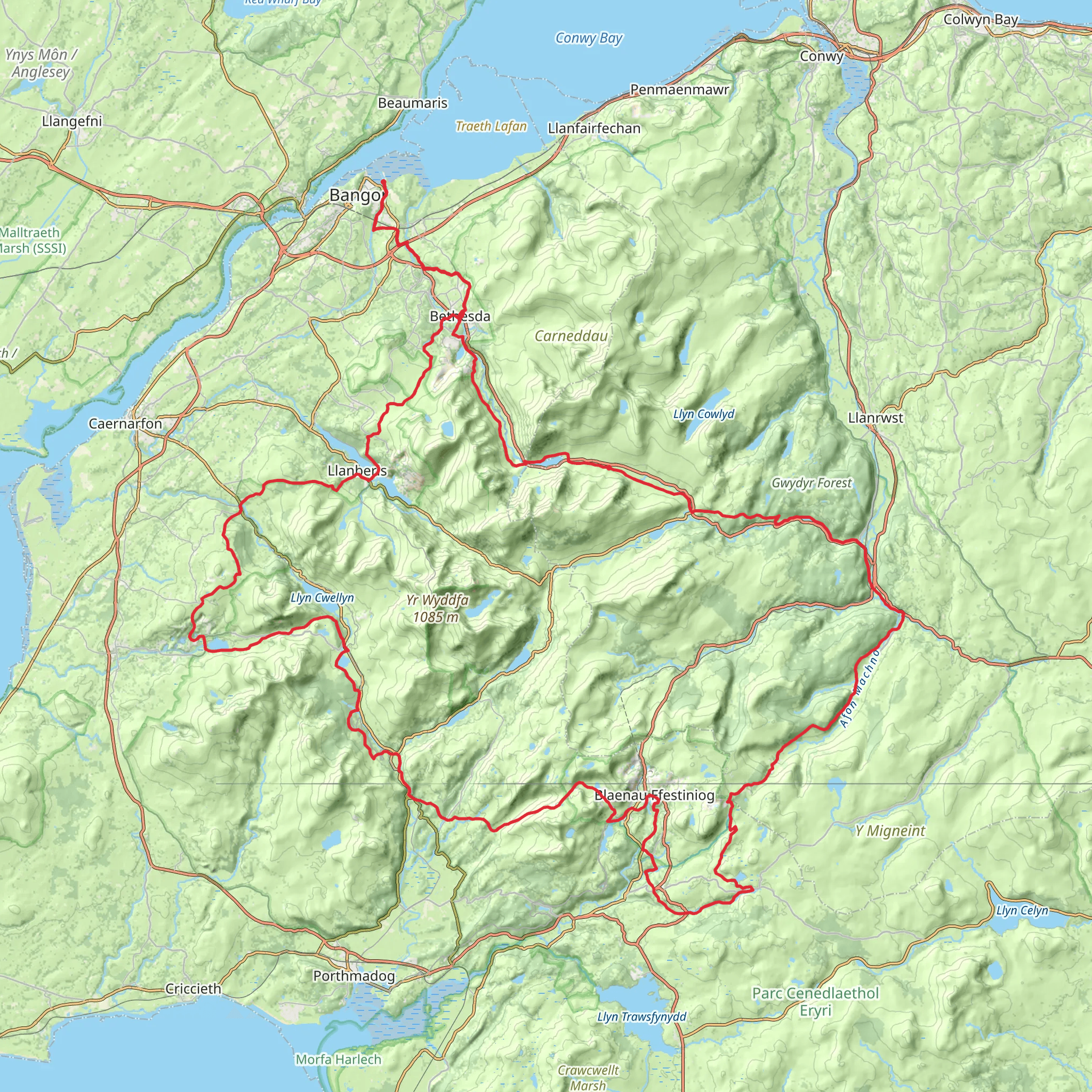 Snowdonia Slate Trail mobile static map