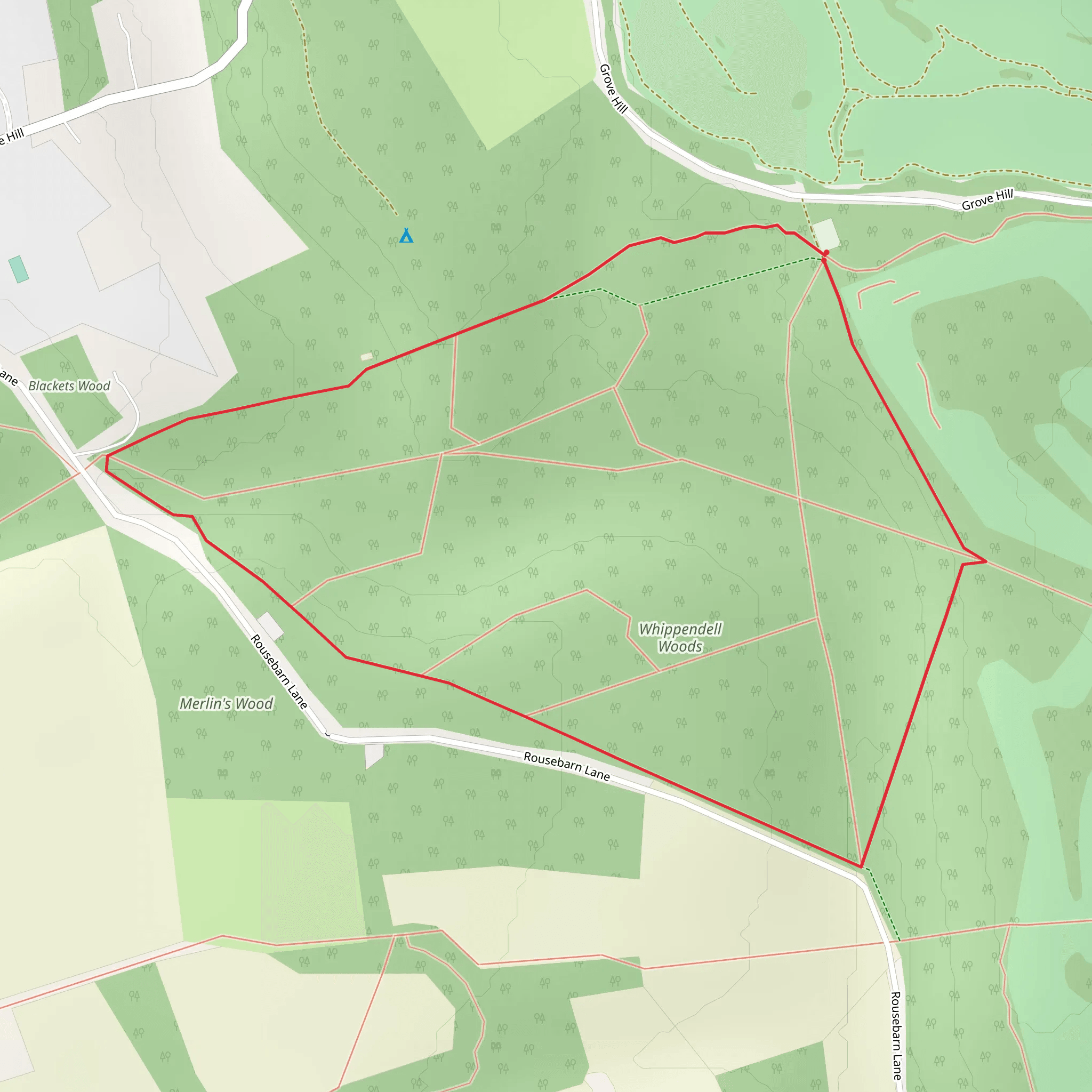 Whippendell Woods mobile static map