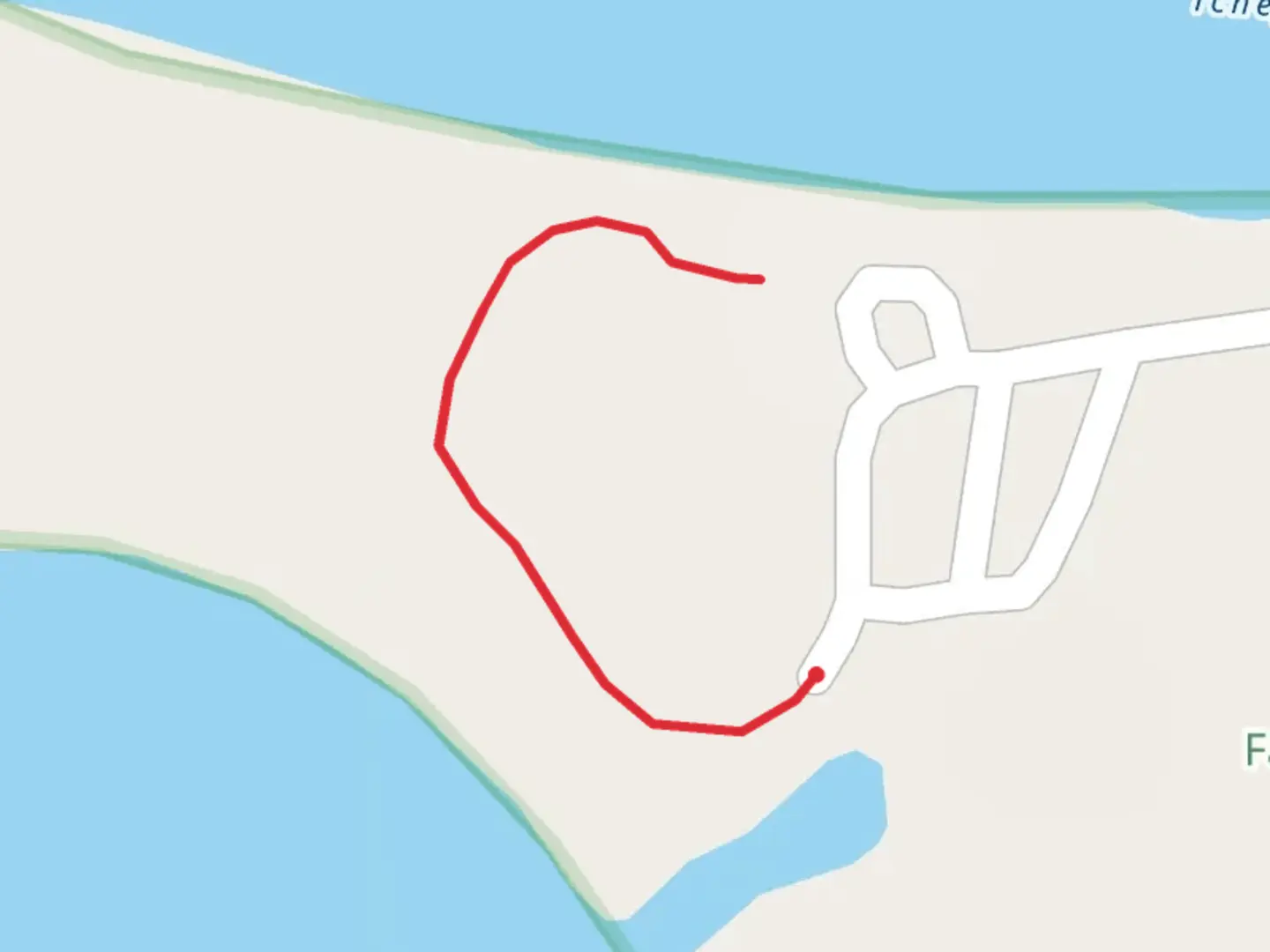 An image depicting the trail Fairview Riverside State Park and its surrounding area.