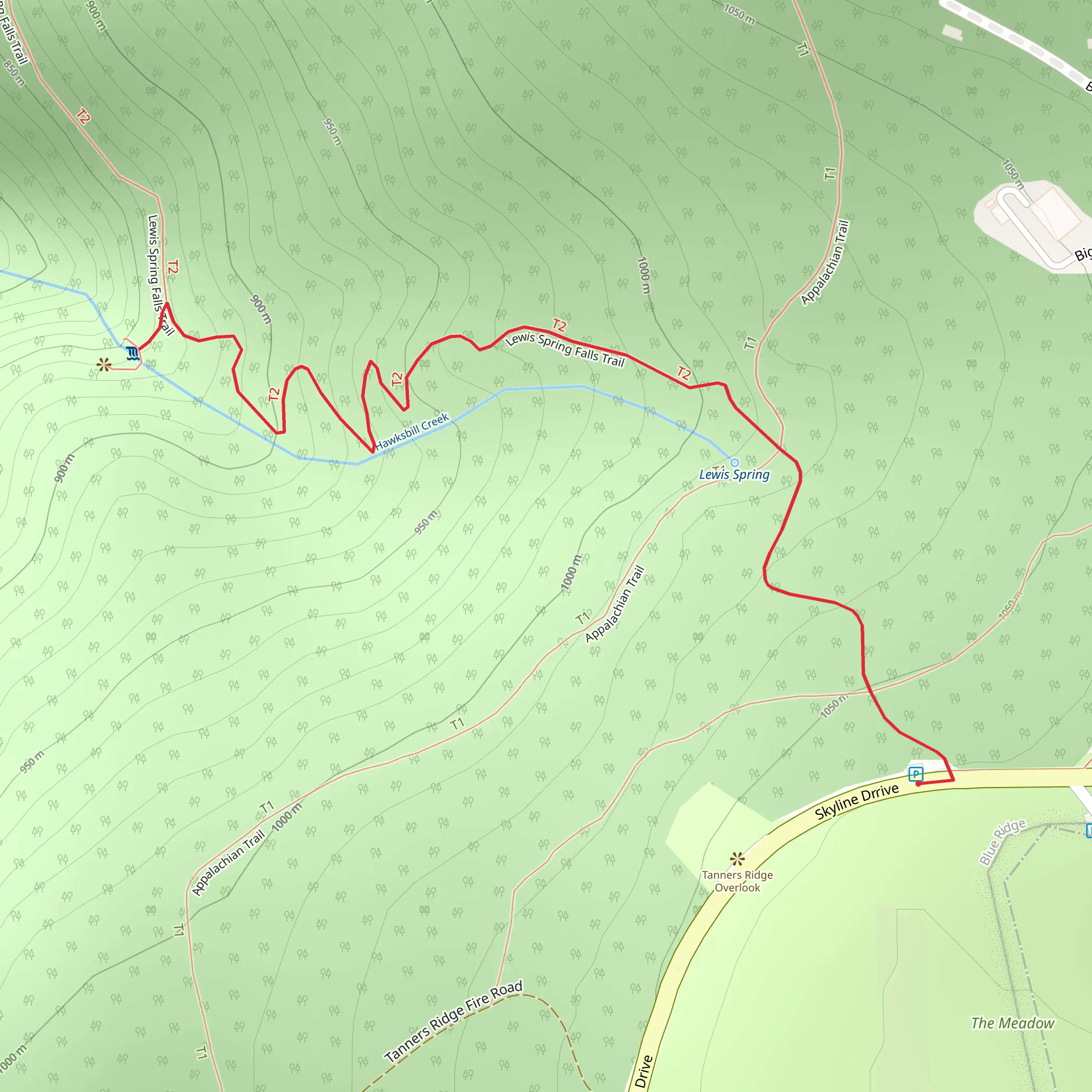 Hawksbill Creek mobile static map