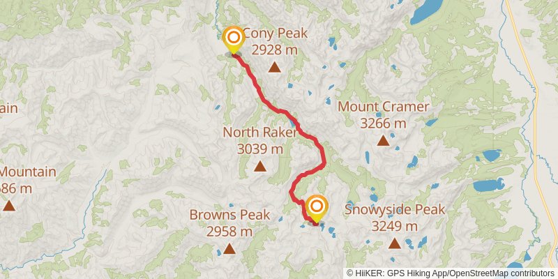 Idaho Centennial Trail stage 18 Map