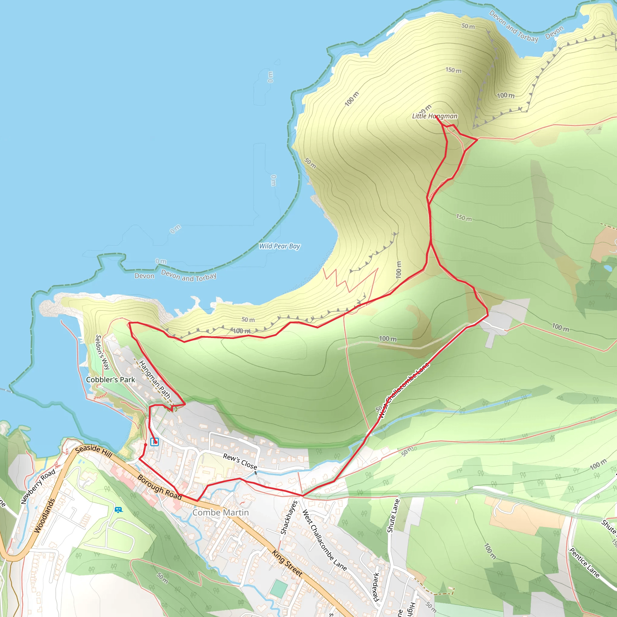 Little Hangman Walk mobile static map