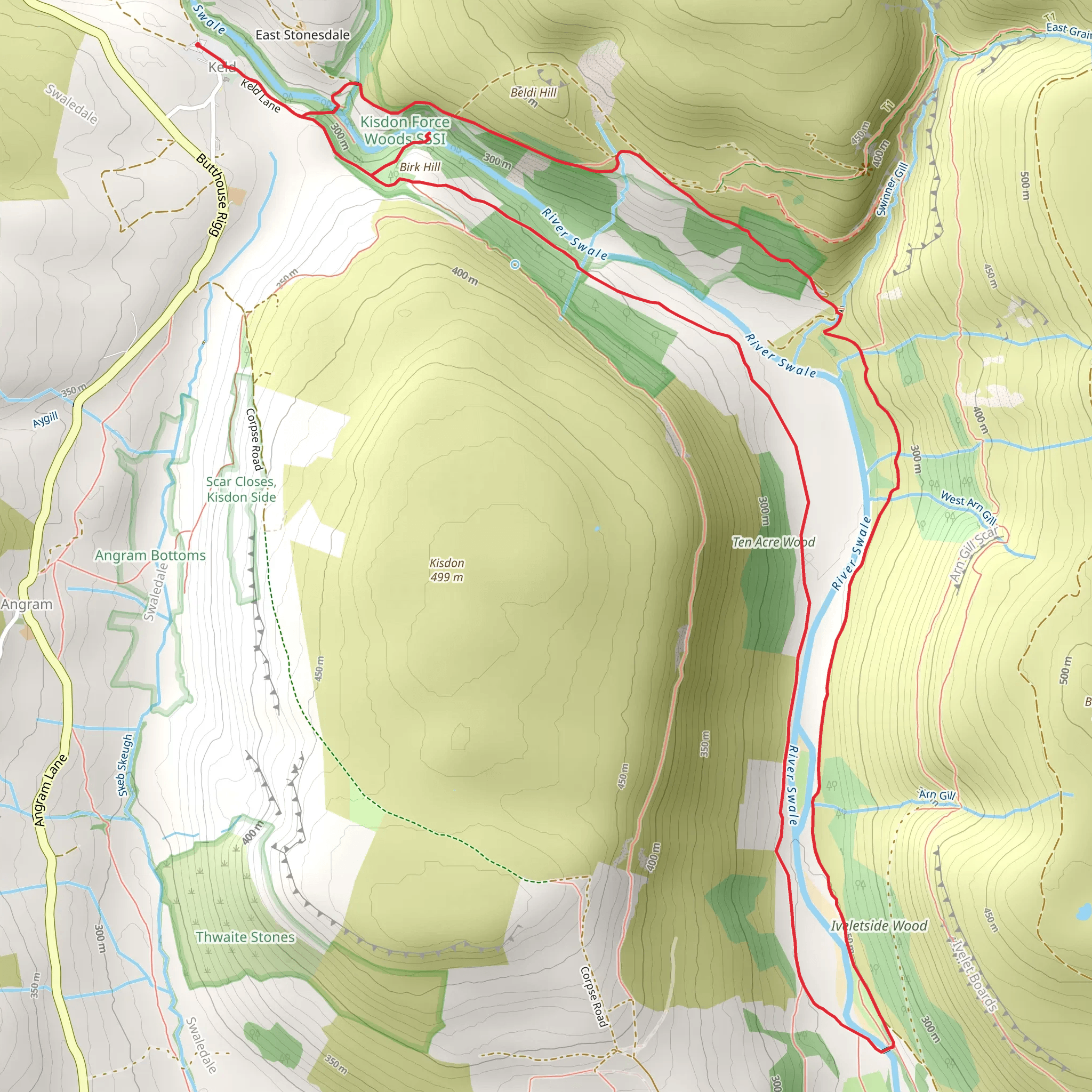 Kisdon Force Loop mobile static map