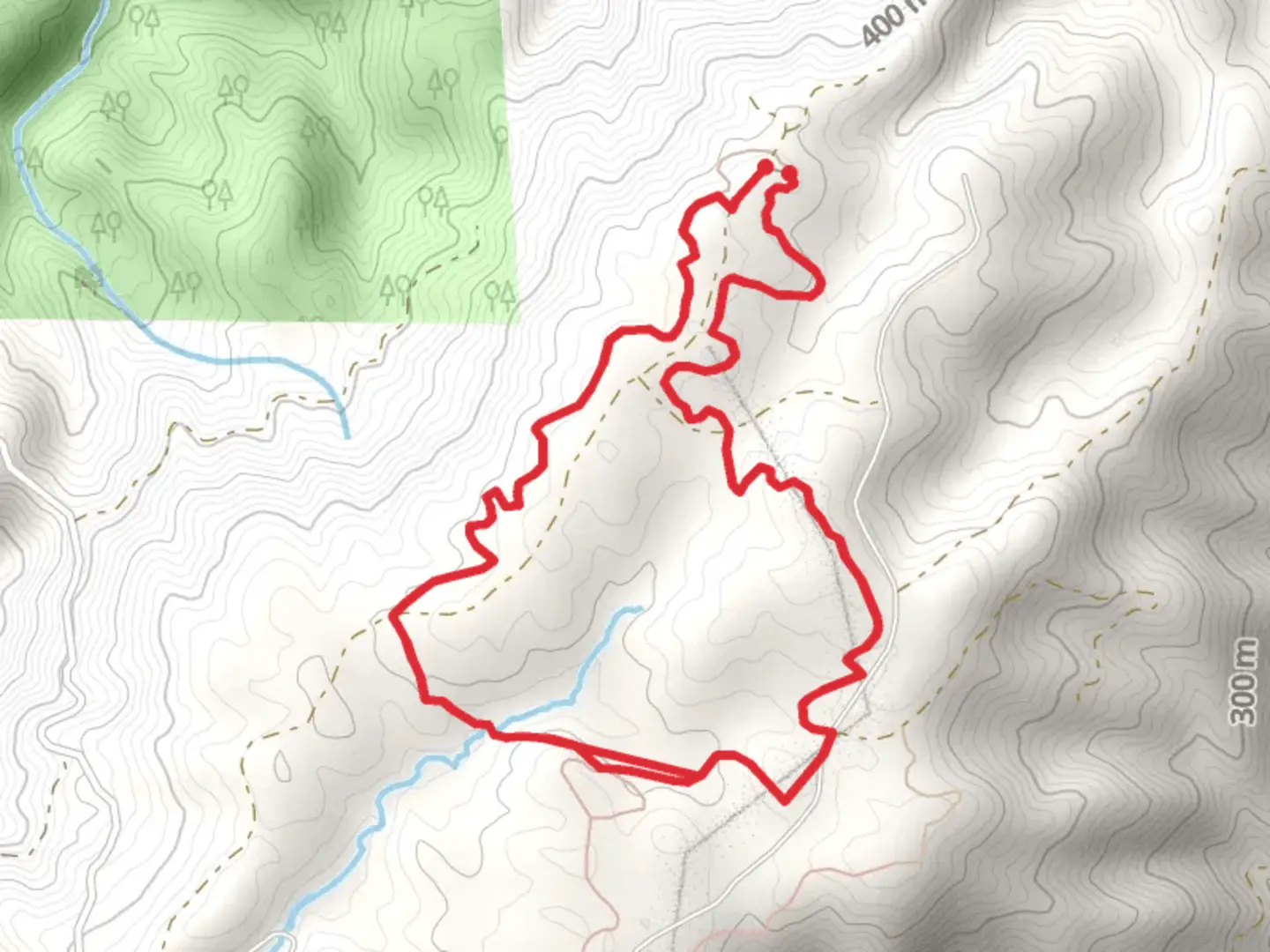 An image depicting the trail Slugfest, Steinnon Creek and NCCC Loop and its surrounding area.