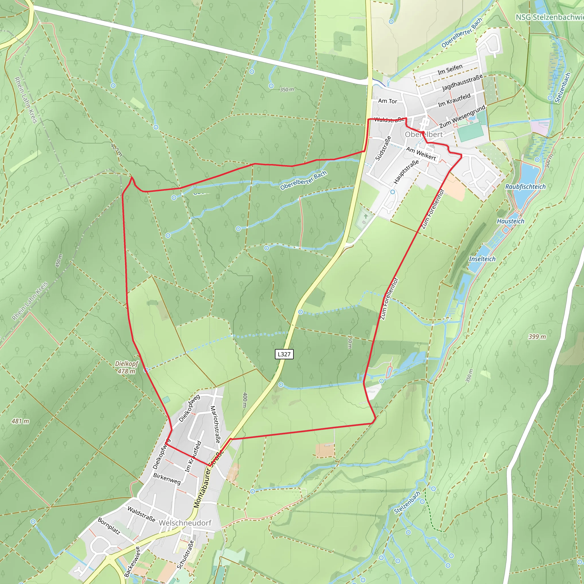 Oberelbert and Welschneudorf Loop mobile static map