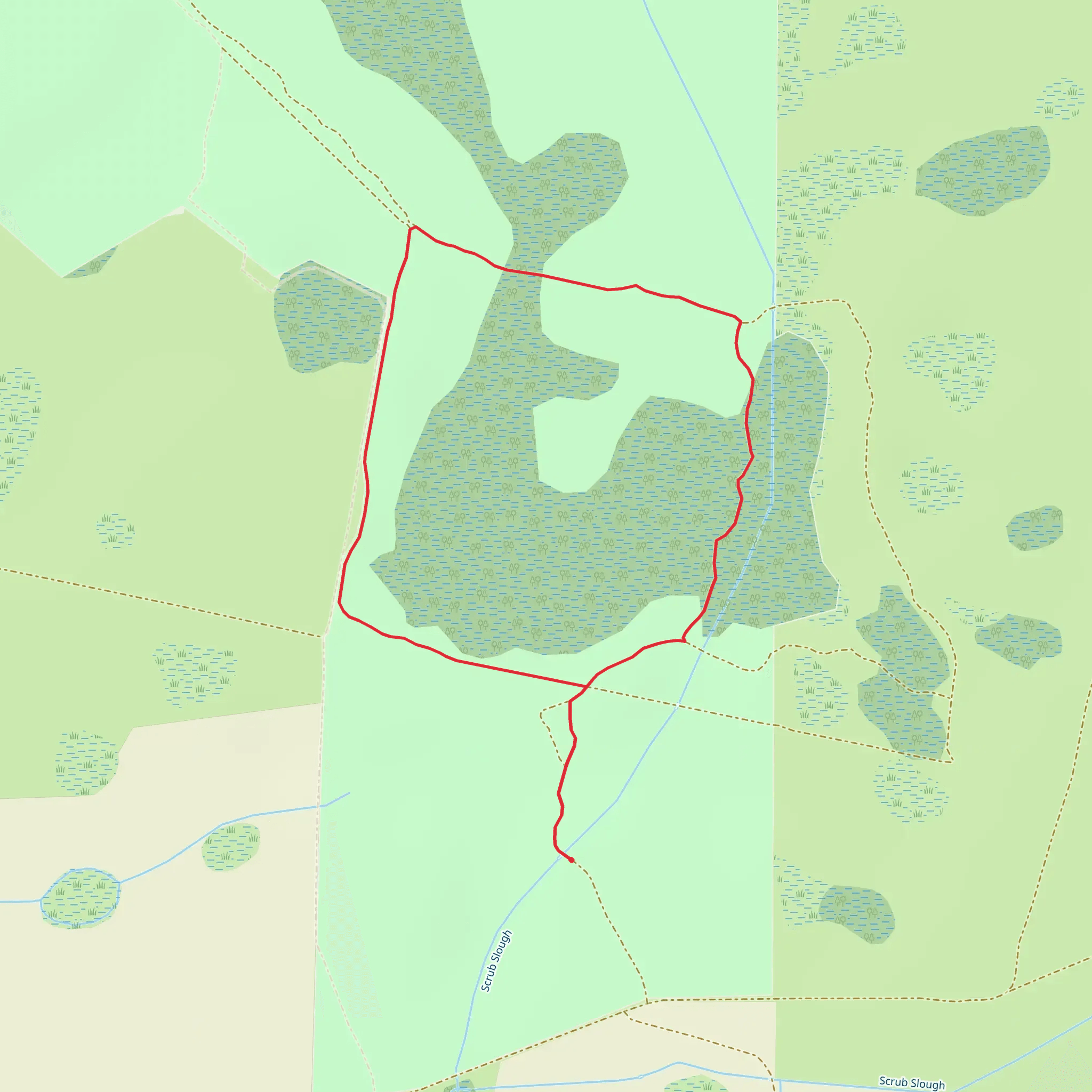 Camp Lonesome Conservation Area Loop mobile static map