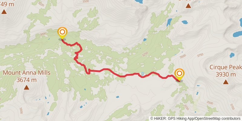 Pacific Crest Trail - Central California stage 11 Map