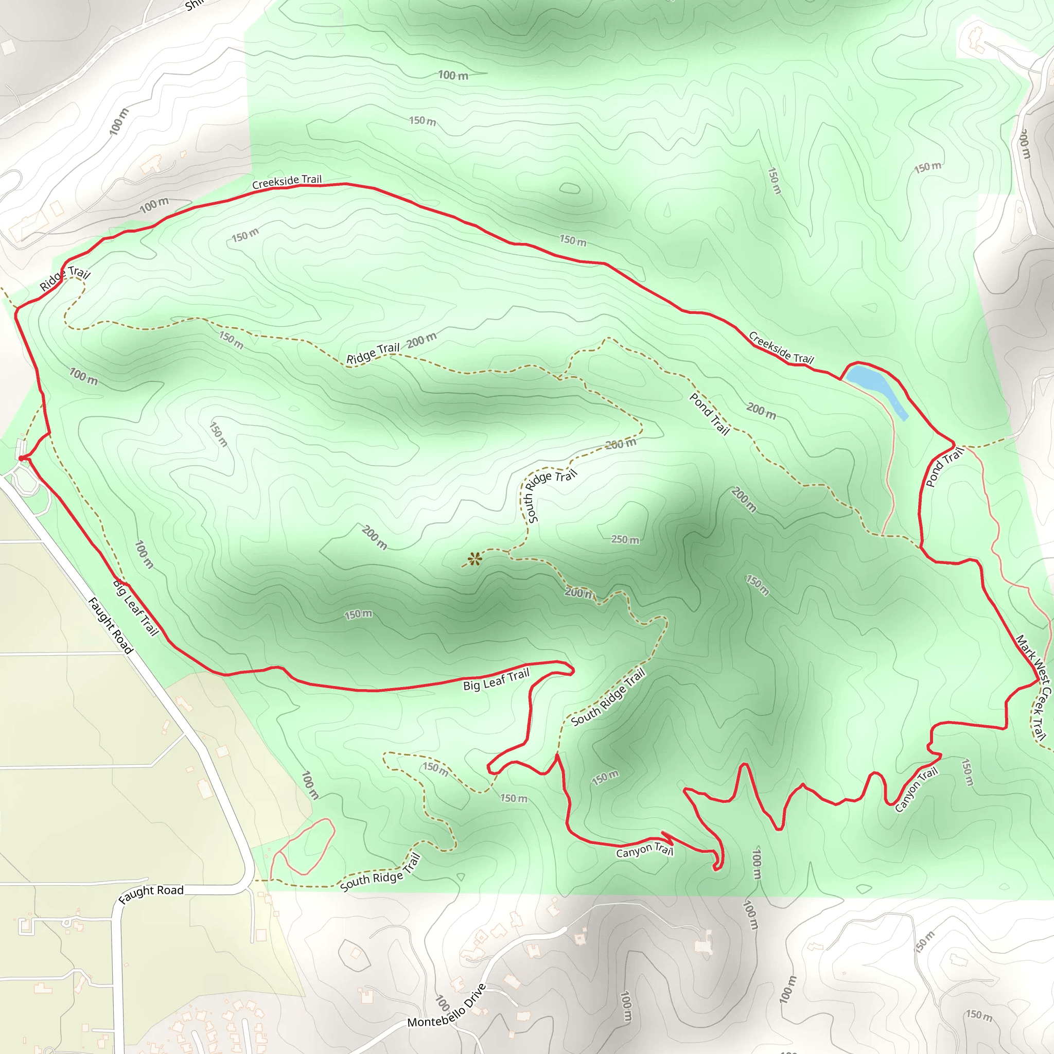 Shiloh Ranch Regional Park Loop - Creekside Trail mobile static map