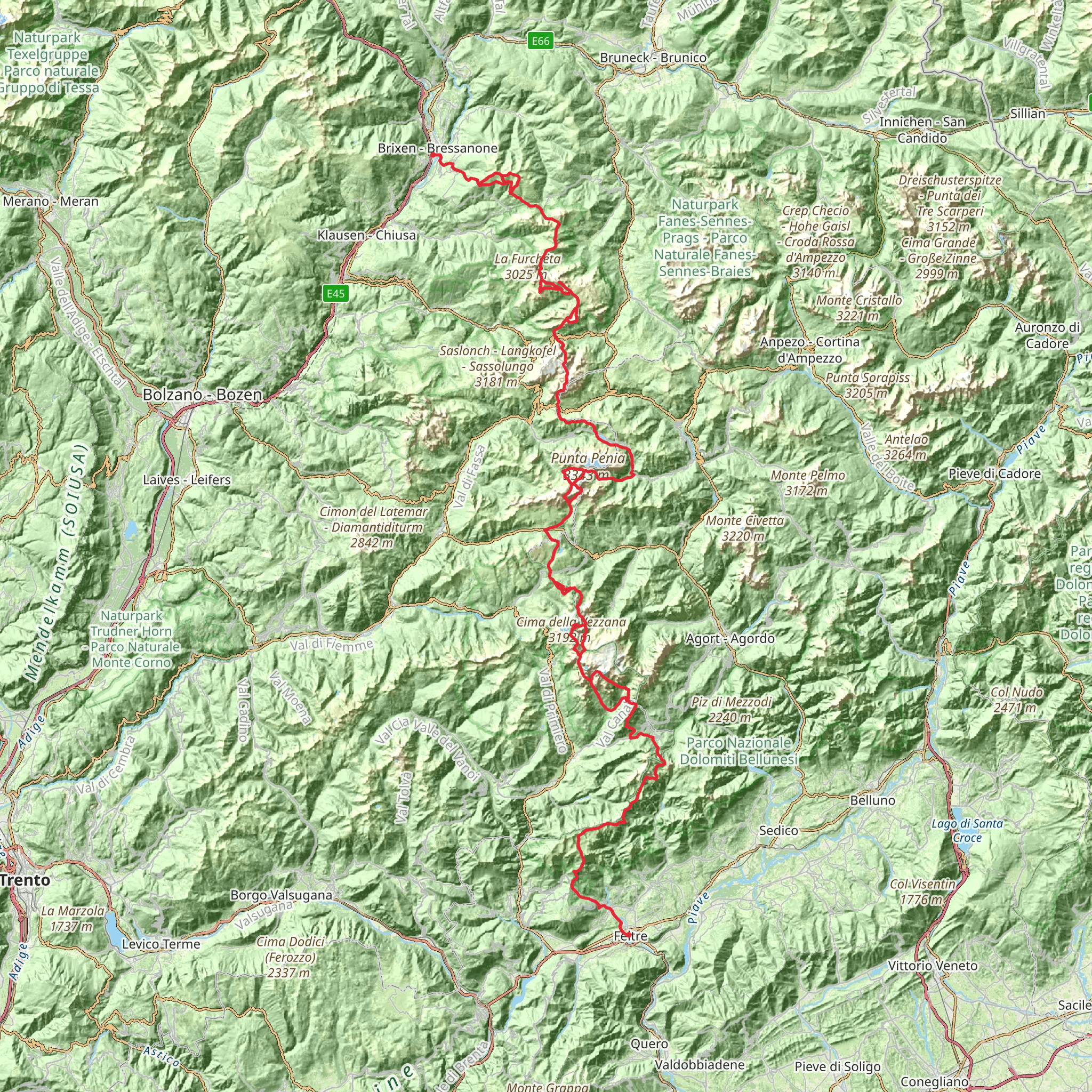 Alta Via 2 mobile static map