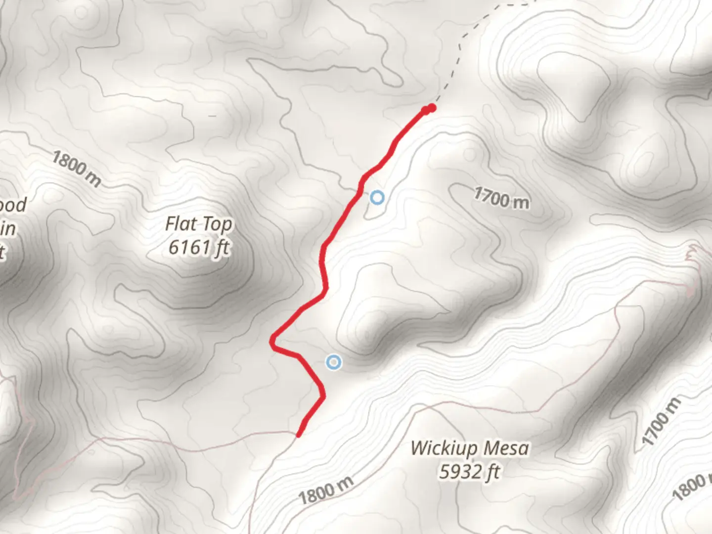 An image depicting the trail Cabin Springs Trail and its surrounding area.
