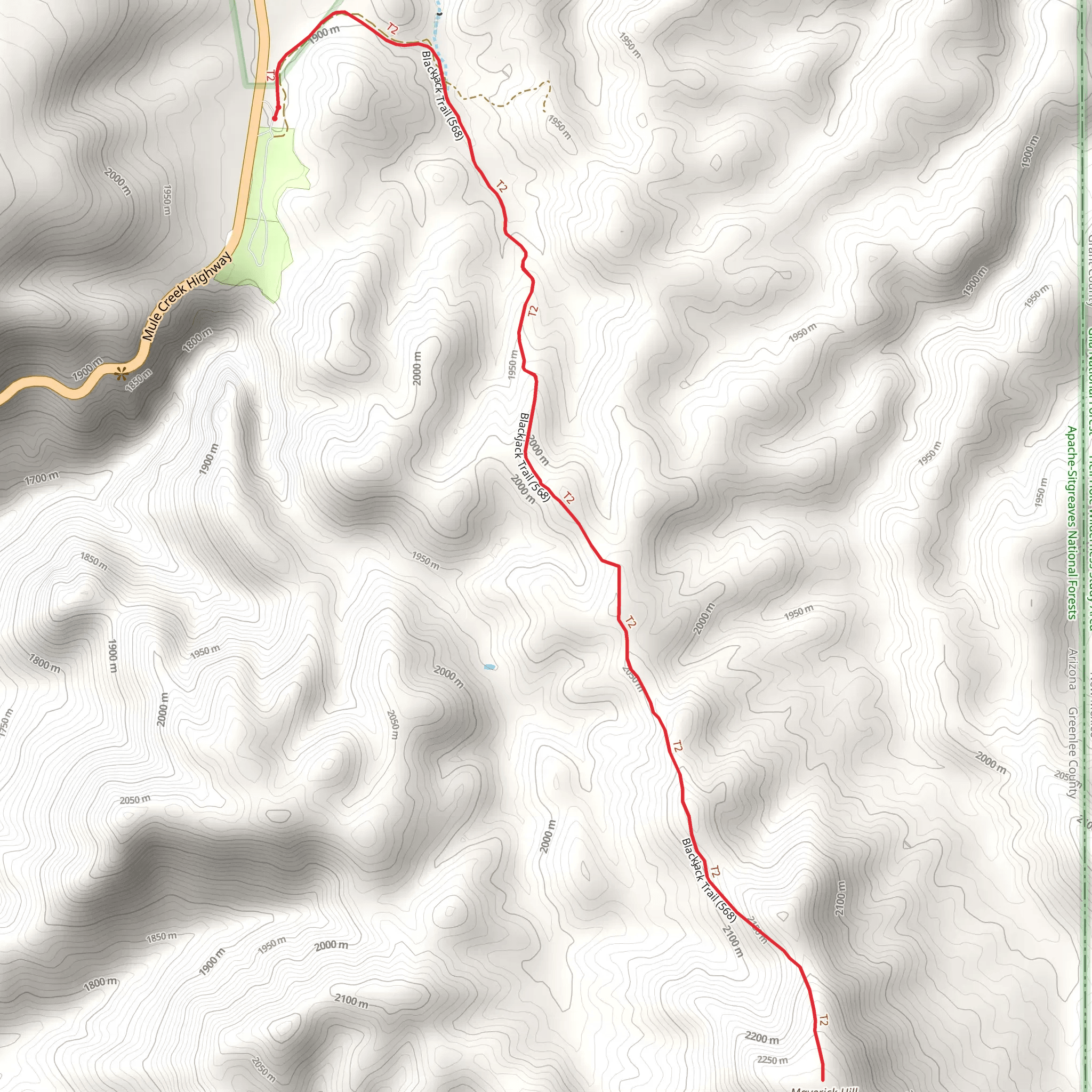 Marverick Hill via Black Jack Tral mobile static map