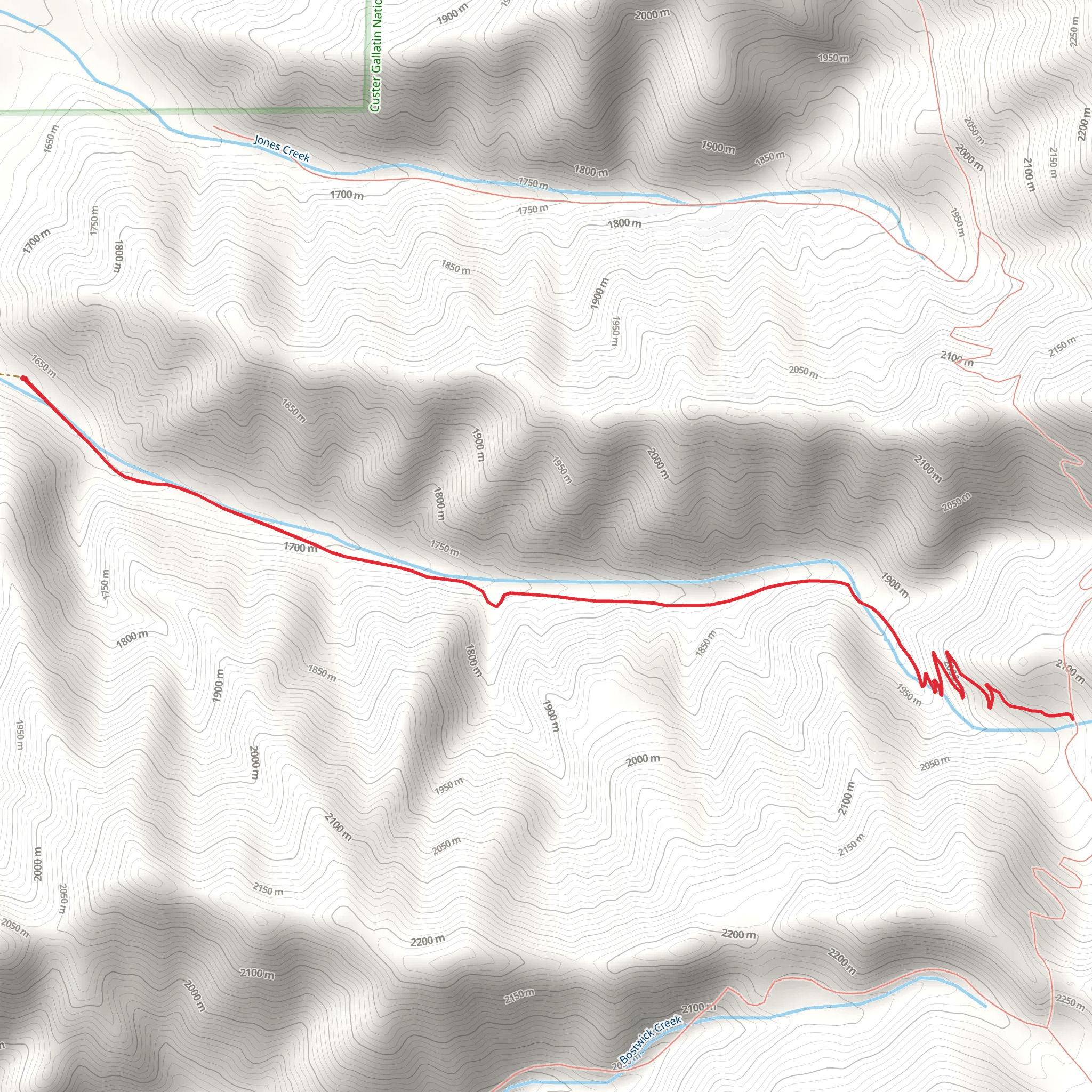 Truman Gulch from Forswall Road mobile static map