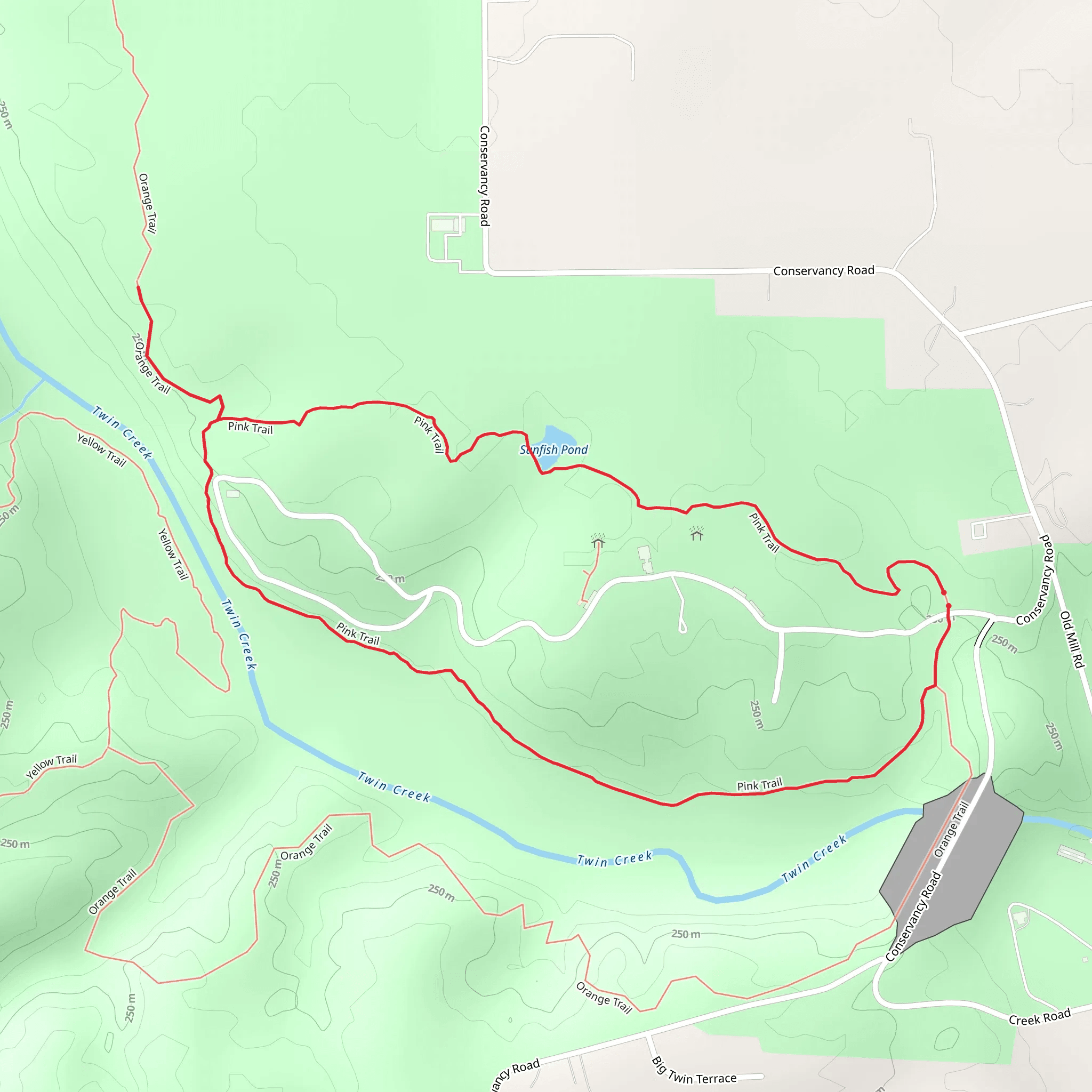 Pink Loop Trail mobile static map