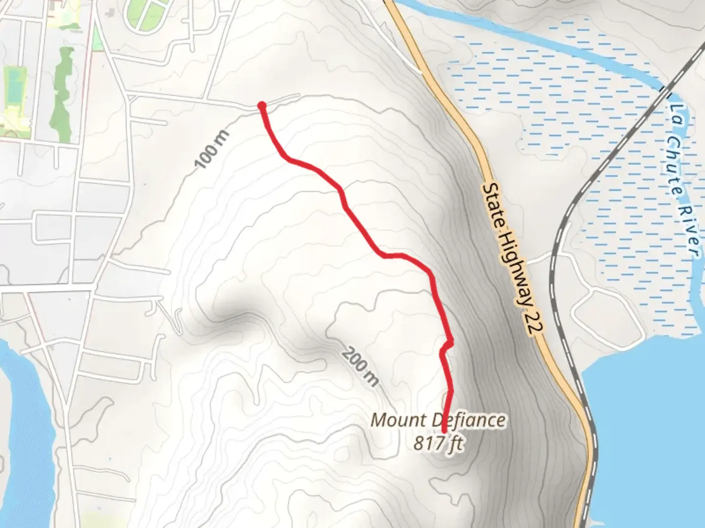 An image depicting the trail Mount Defiance Trail via Mt Defiance Road and its surrounding area.