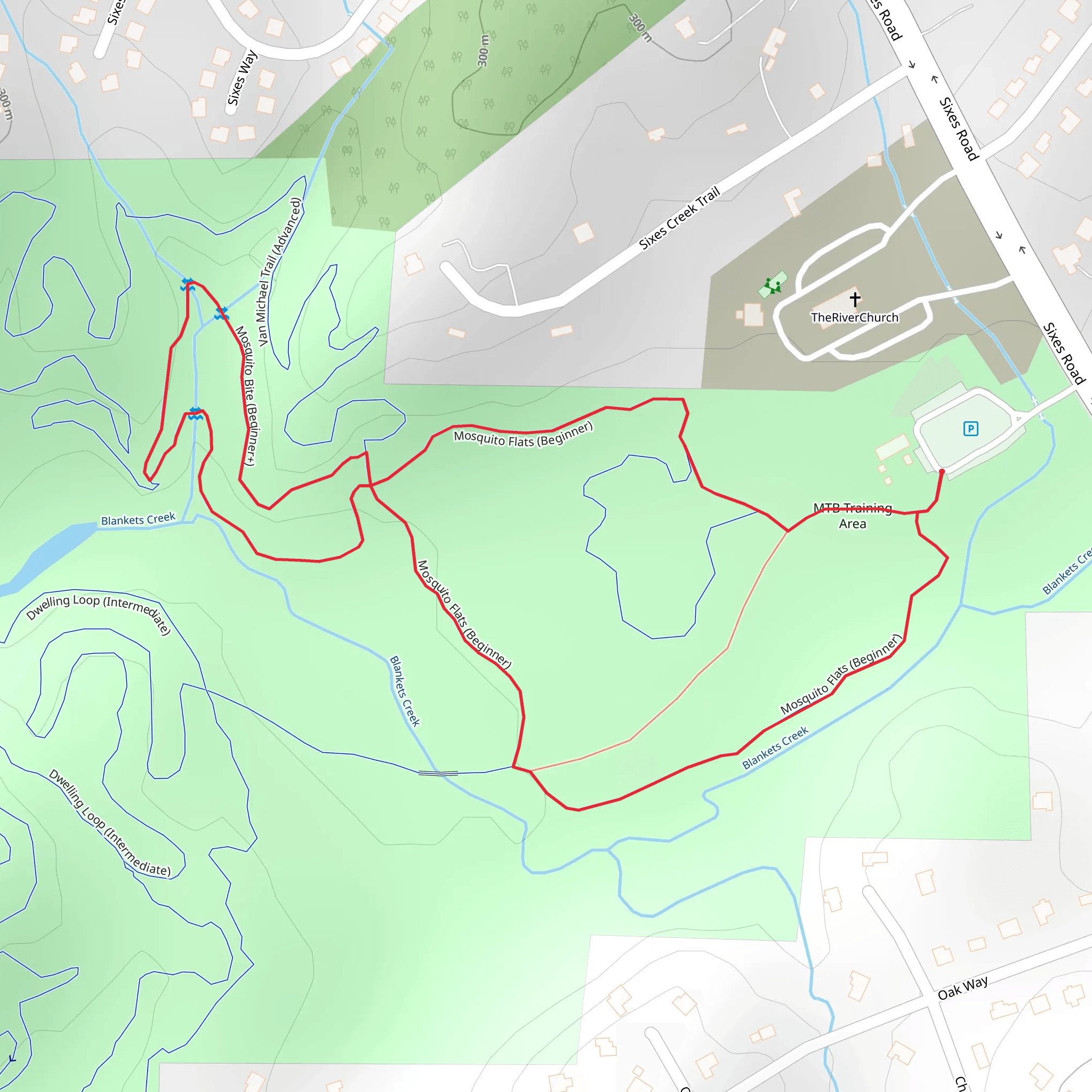 Mosquito Flats Loop mobile static map