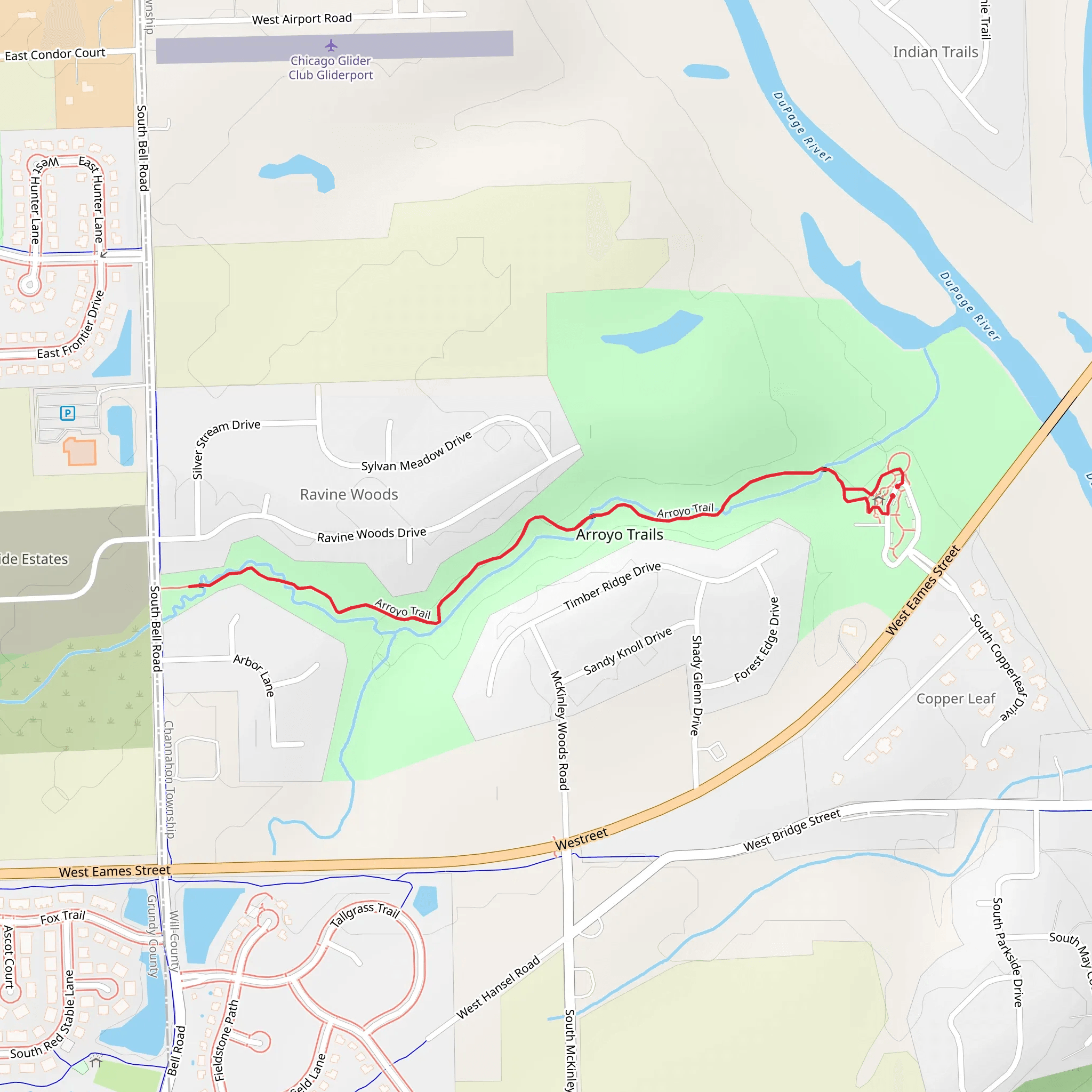 Arroyo Trail mobile static map