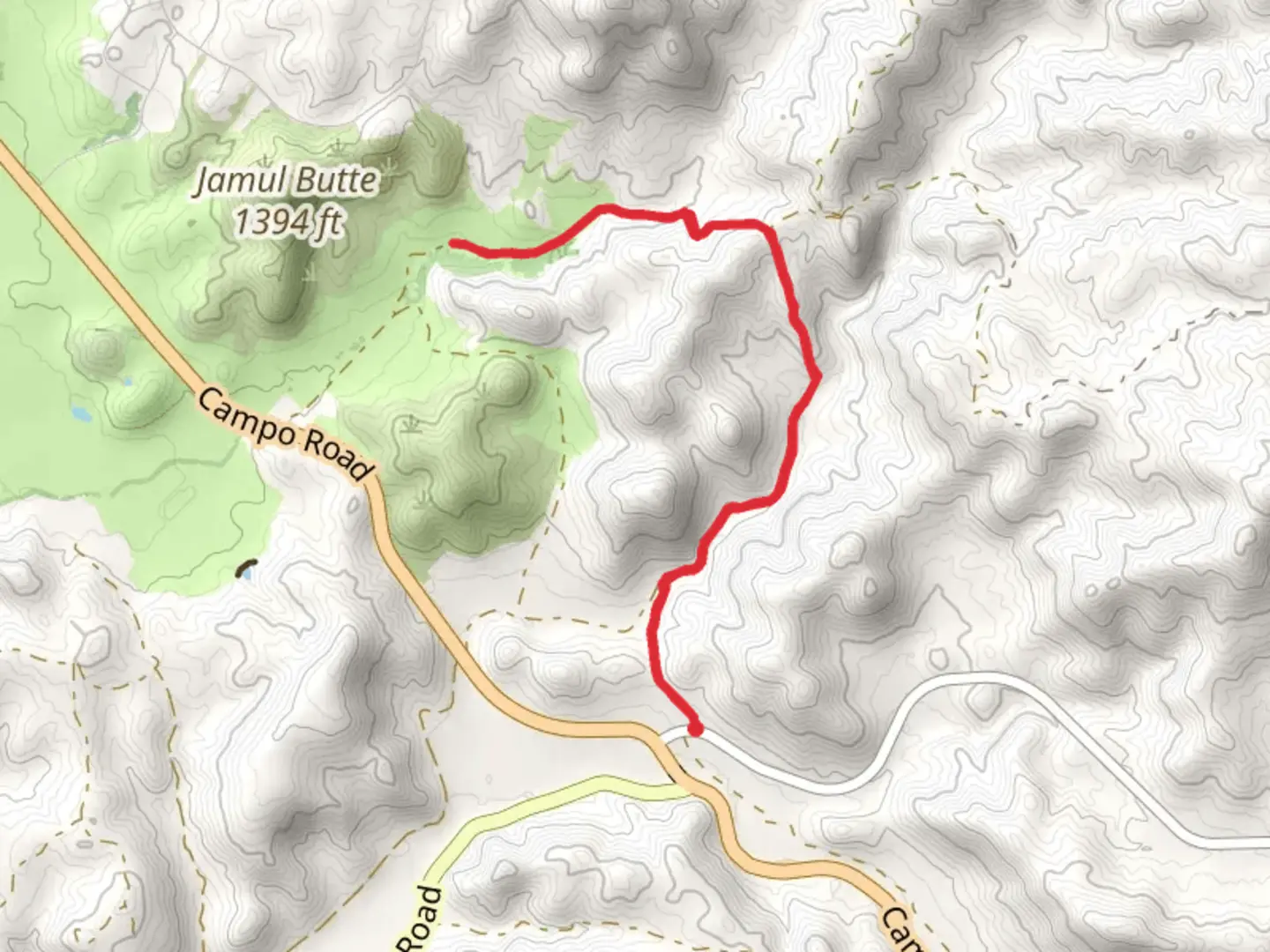 An image depicting the trail Honey Springs Trail and its surrounding area.