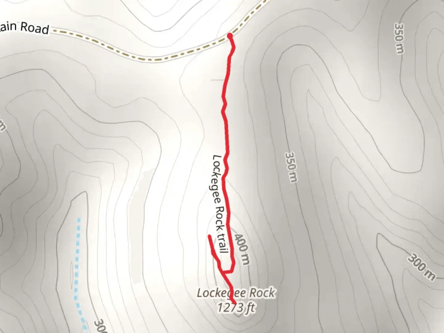 An image depicting the trail Lockegee Rock and its surrounding area.