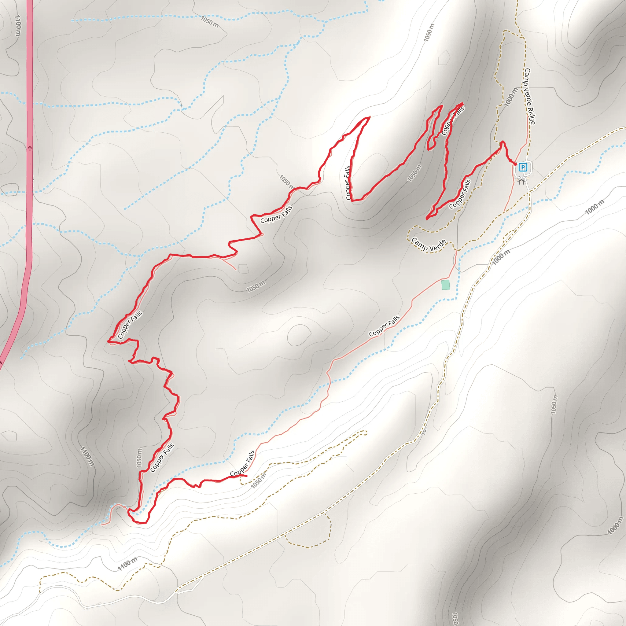 Copper Falls Trail mobile static map