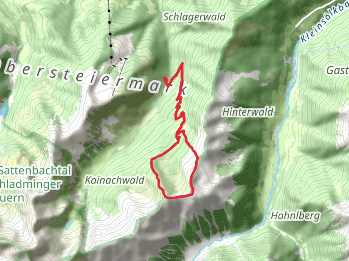 An image depicting the trail Spateck and Schusterstuhl Peak Loop and its surrounding area.