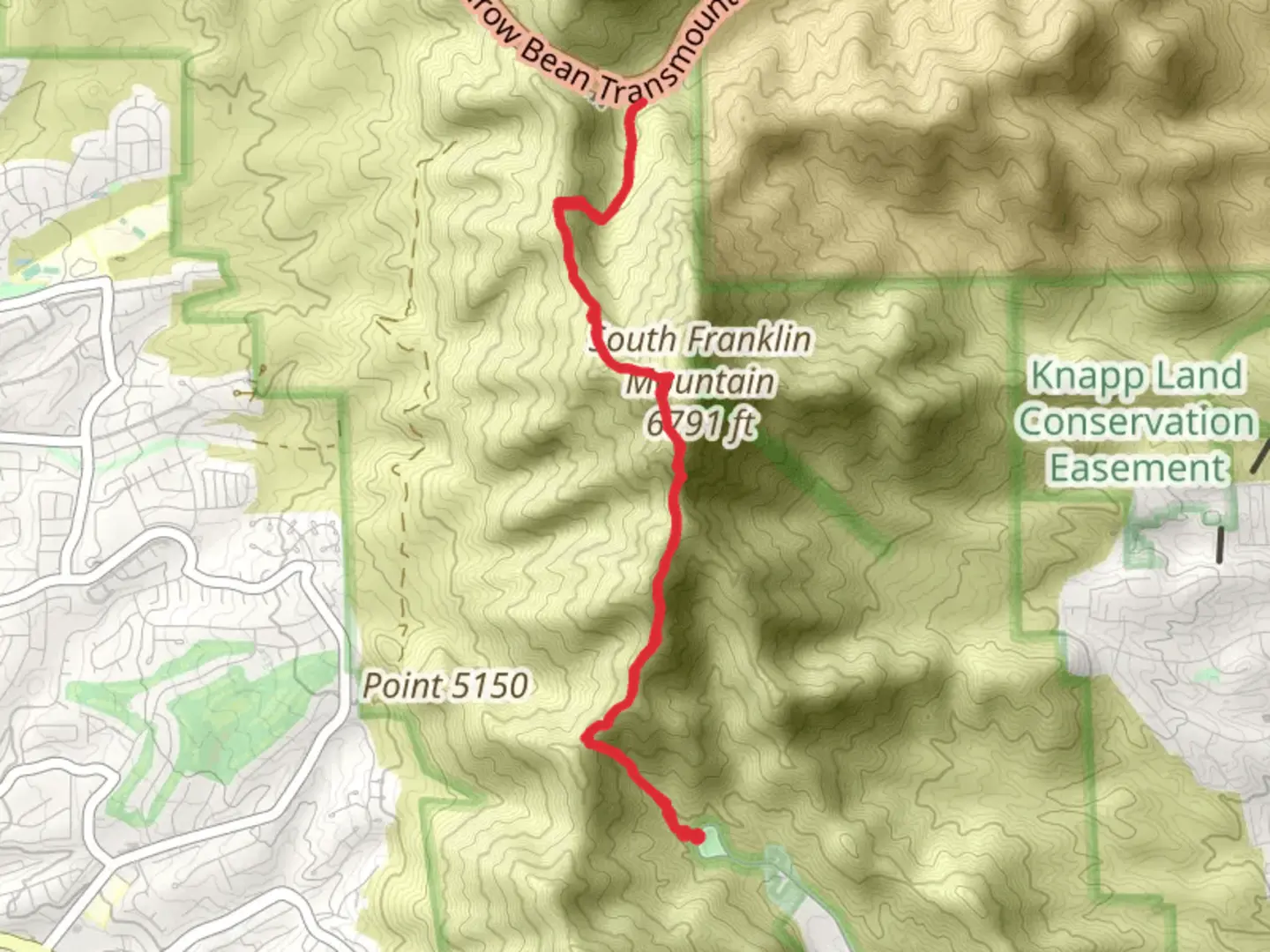 An image depicting the trail The Mammoth Overlook via Ron Coleman Trail and its surrounding area.