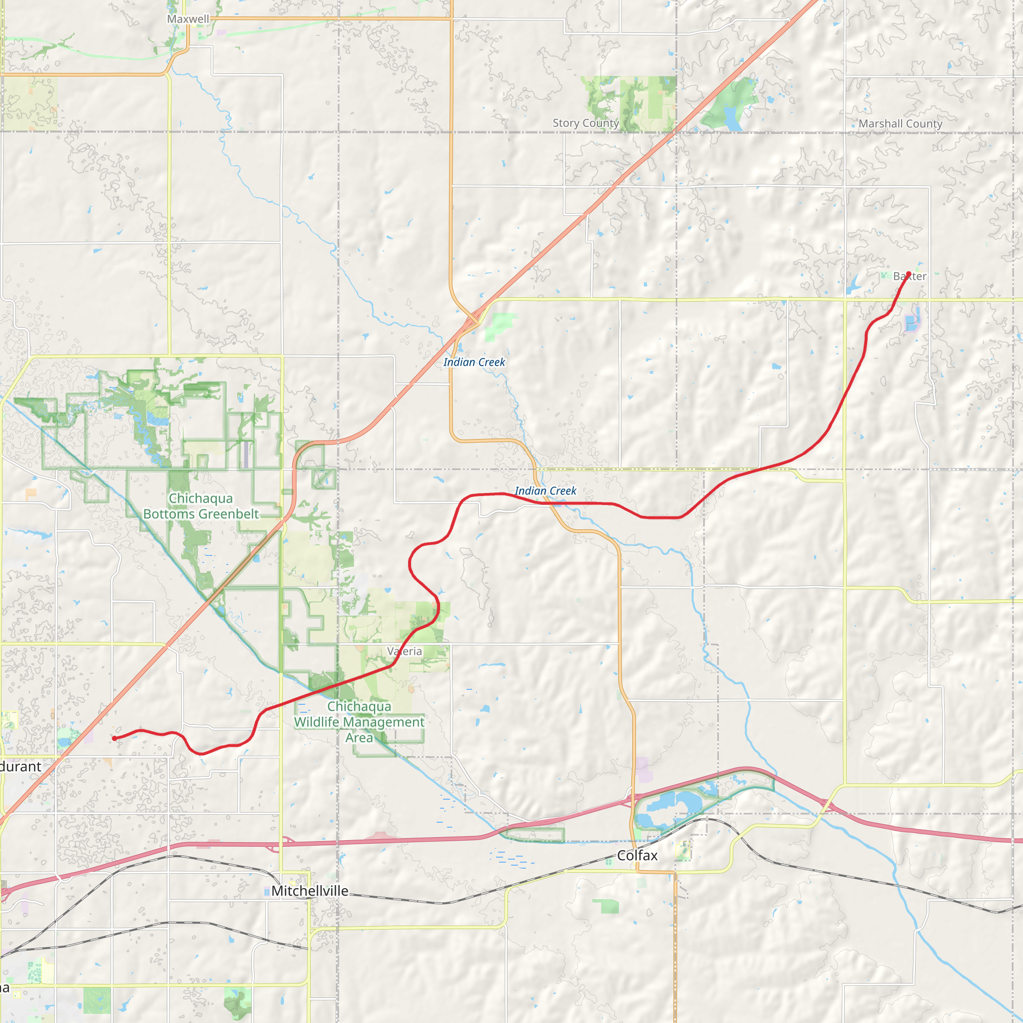 Chichaqua Valley Trail mobile static map