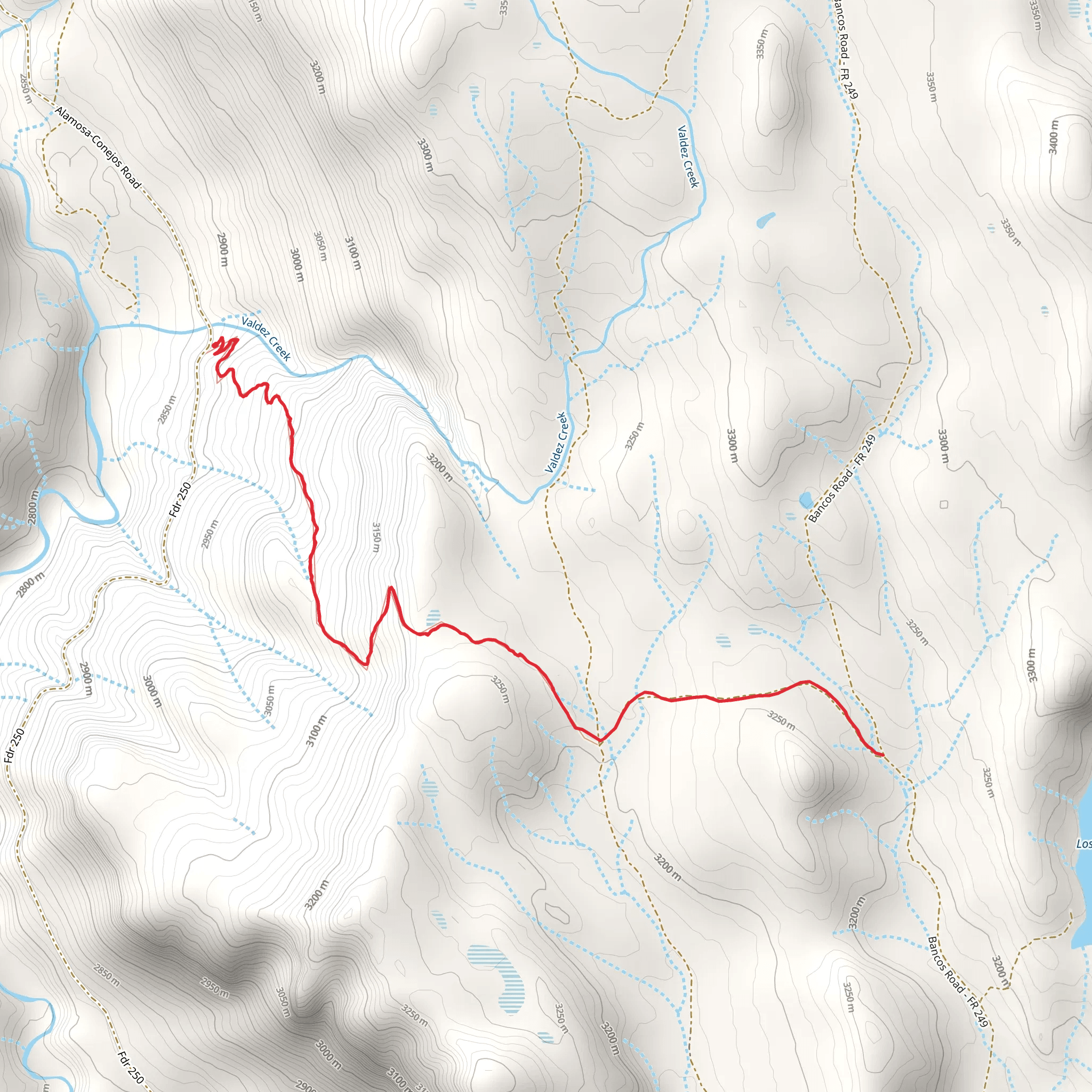 Valdez Trail mobile static map
