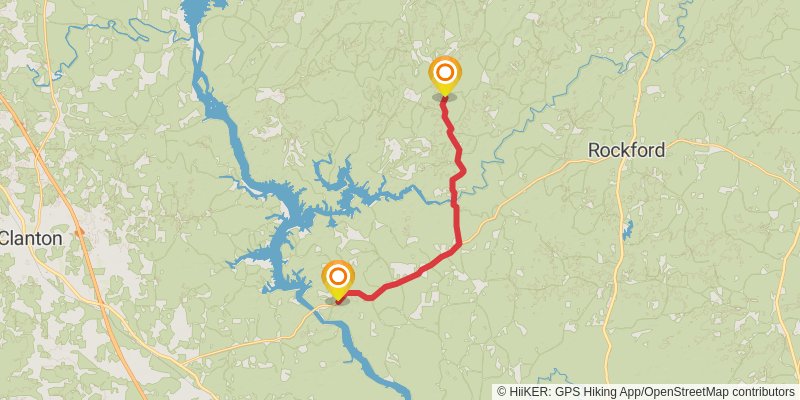 Great Eastern Trail (Incomplete) stage 19 Map