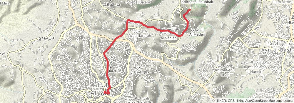 Jordan Trail stage 9 Map