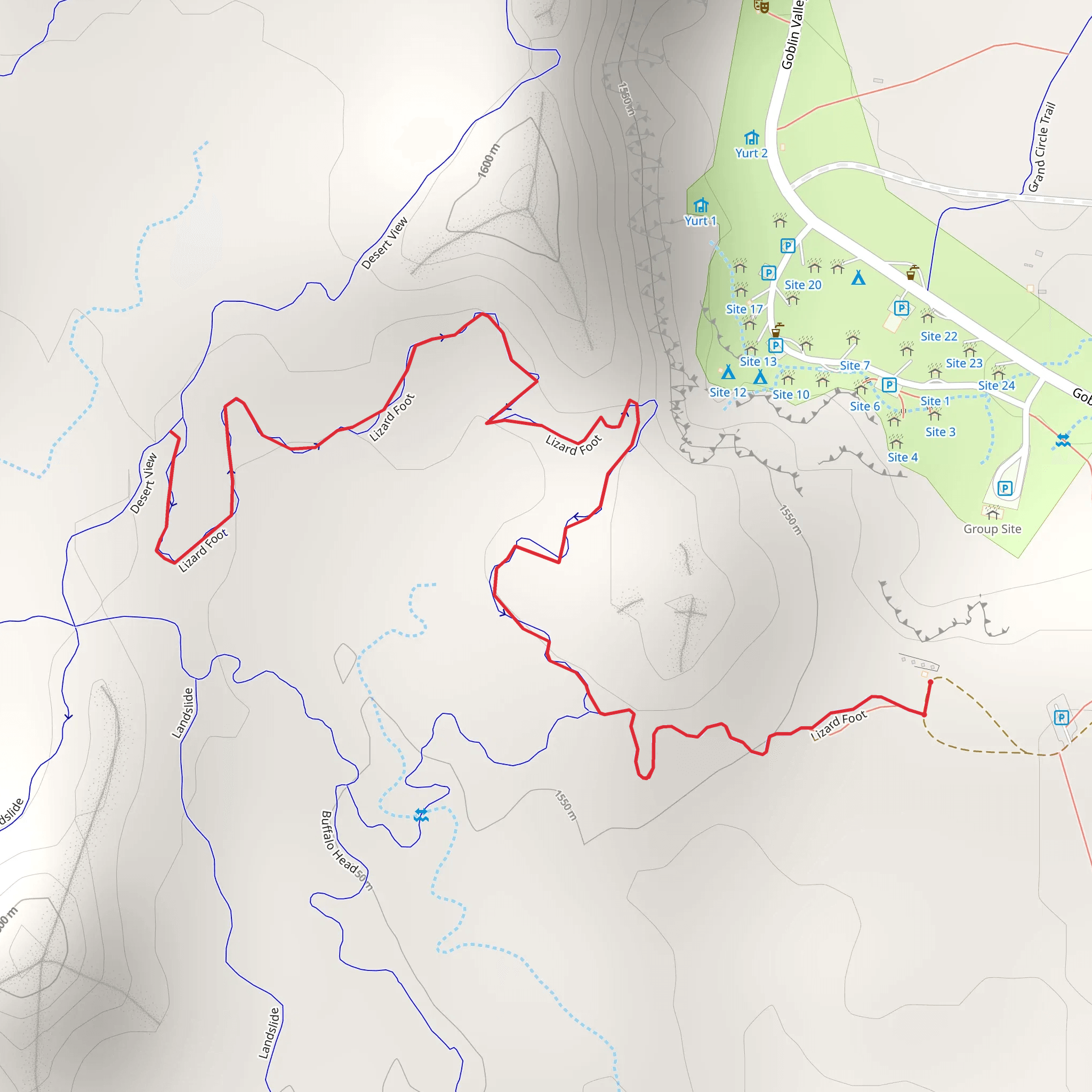 Lizard Foot mobile static map