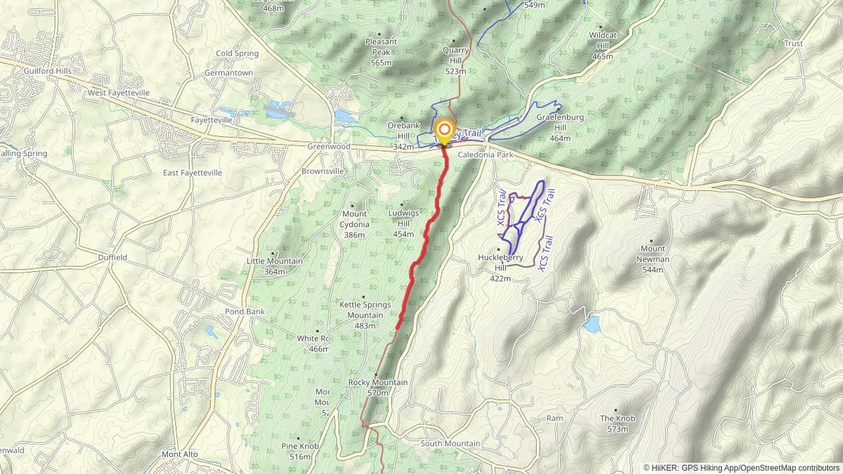 Rocky Mountain from Lincoln Way East Road