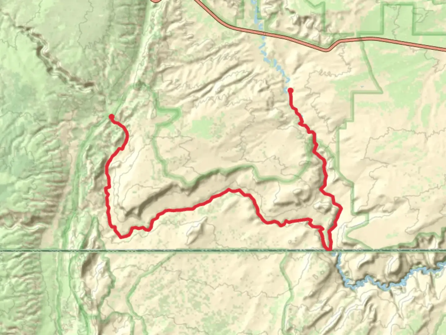 An image depicting the trail Hayduke Trail, Buckskin Gulch and Paria River and its surrounding area.