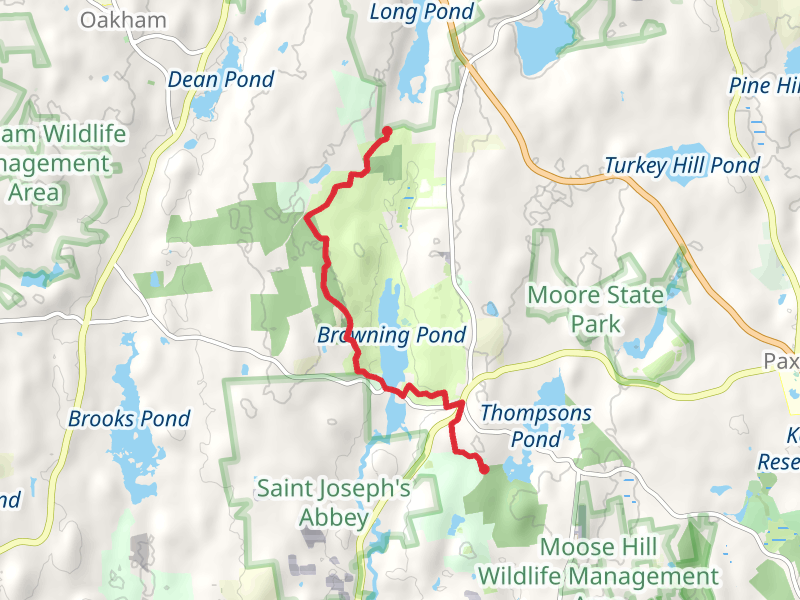 East Hill Road to McCormick Road via Midstate Trail