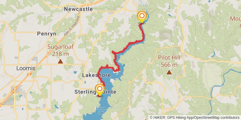 American Discovery Trail - California stage 14 Map