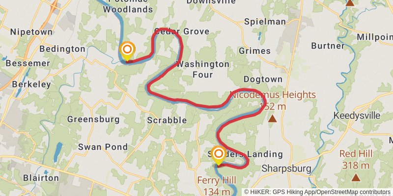 American Discovery Trail North Route stage 18 Map