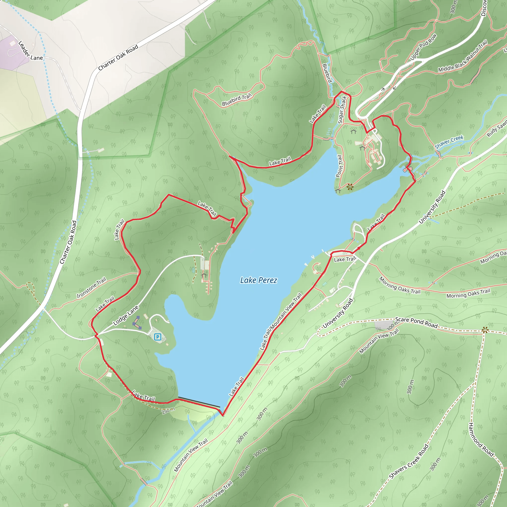 Lake Perez Loop mobile static map