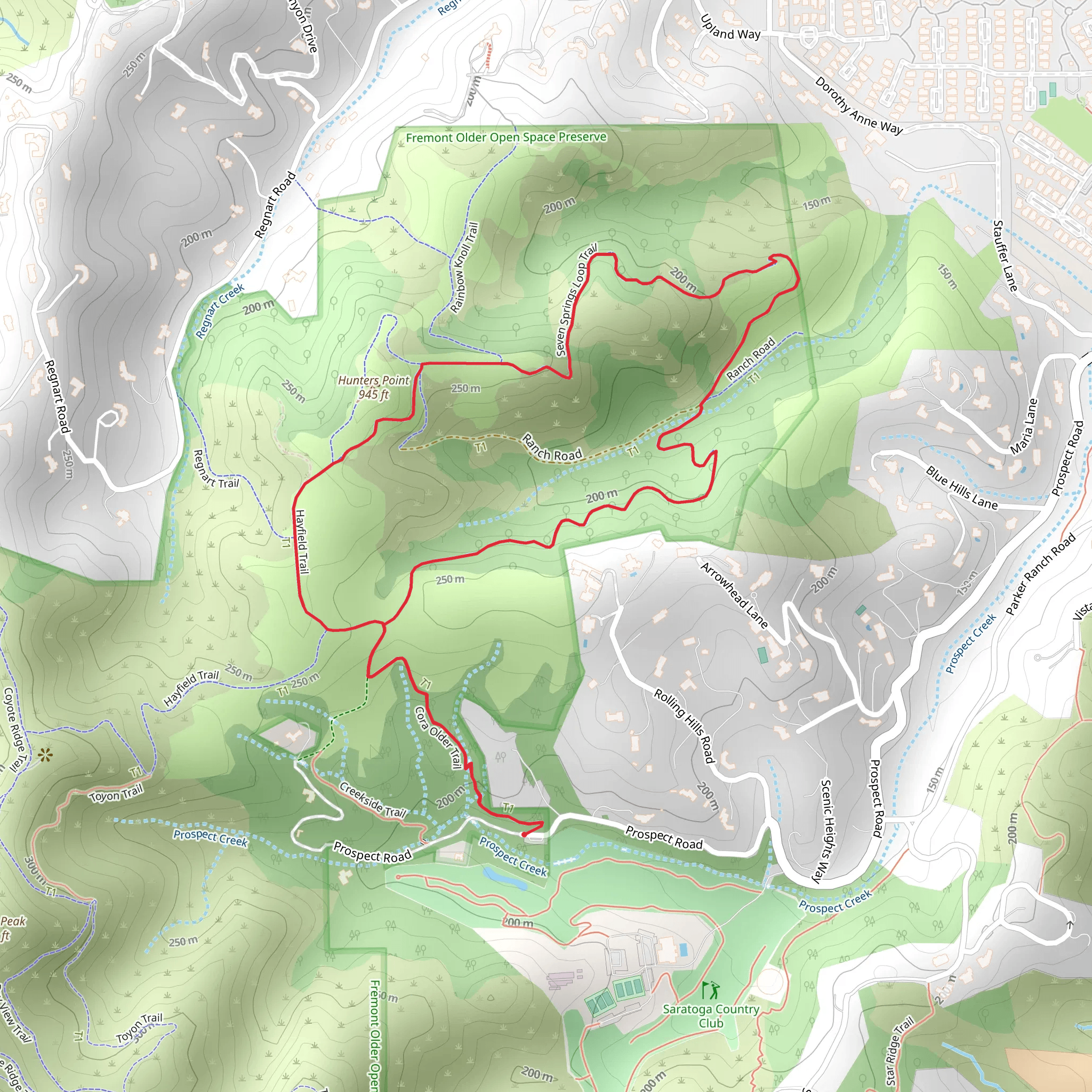Hunters Point - Seven Springs Loop Trail mobile static map