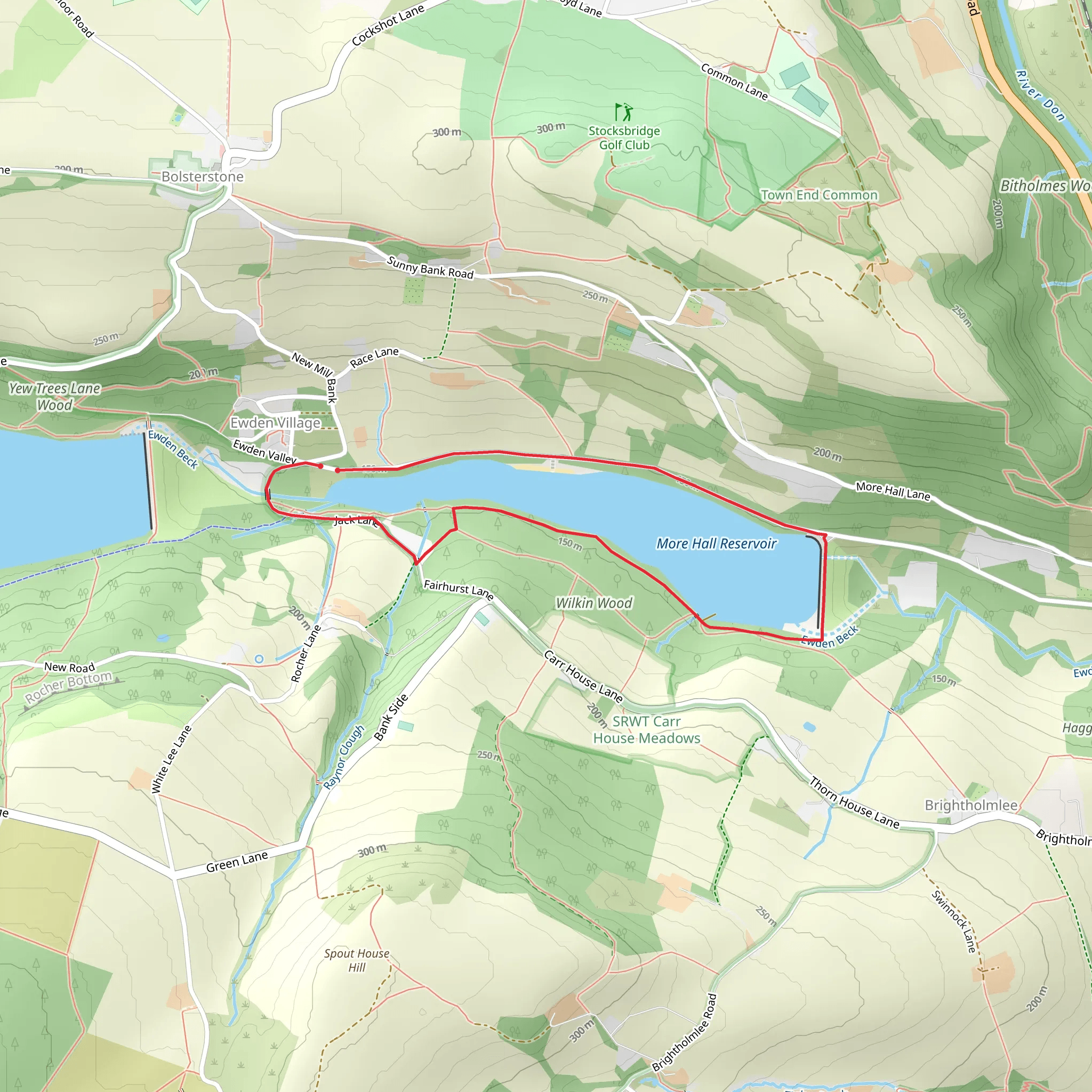 More Hall Reservoir mobile static map